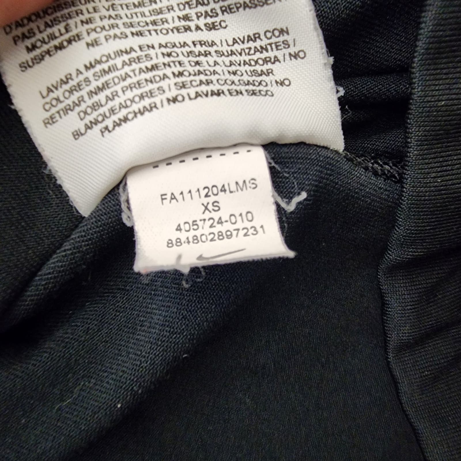 Nike Full Zip Black Mock Neck Track Running Jacket, XS - Thumbnail 8