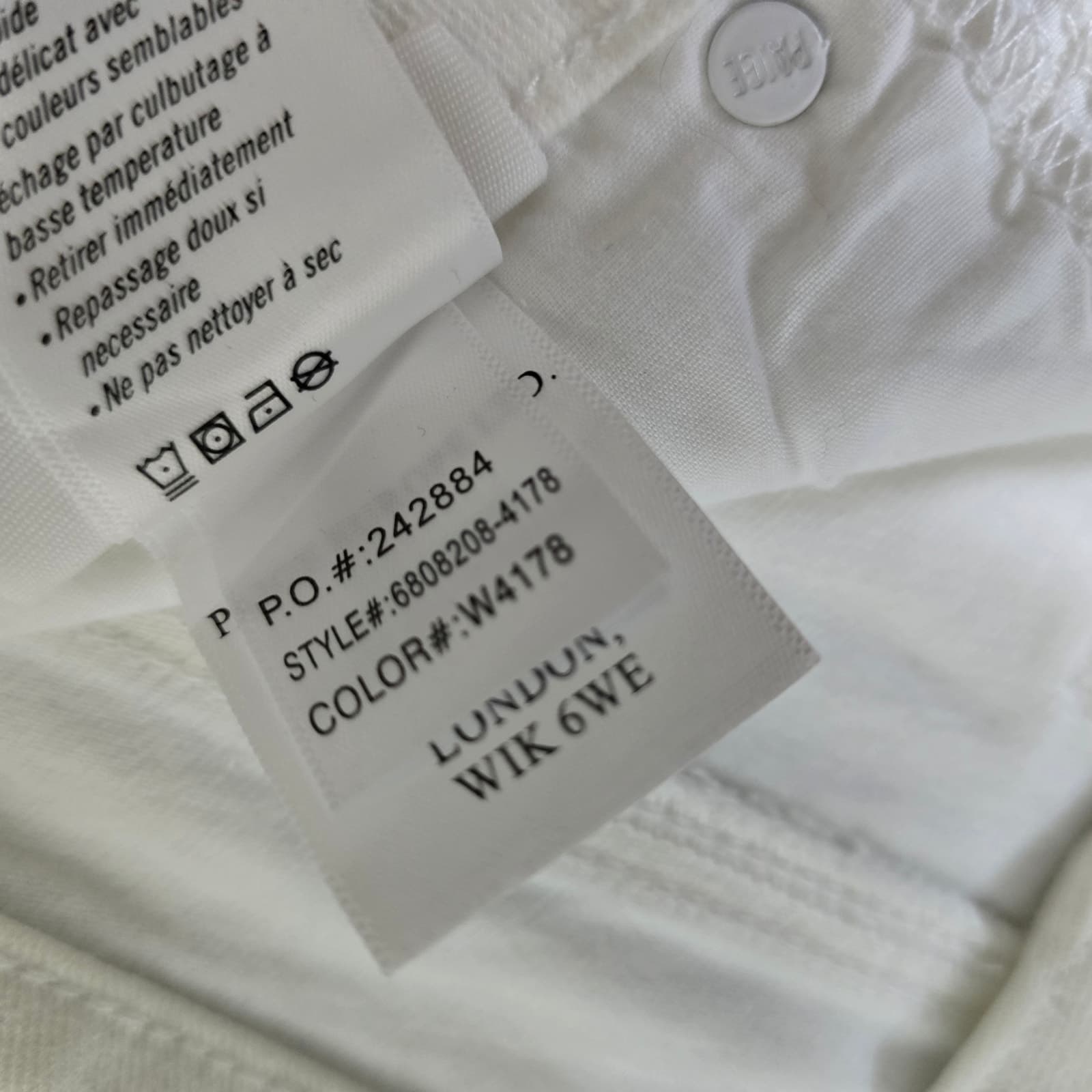 Paige Brigitte Mid-Rise Tailored Boyfriend Raw Cuff in White Wave Destructed - Thumbnail 9