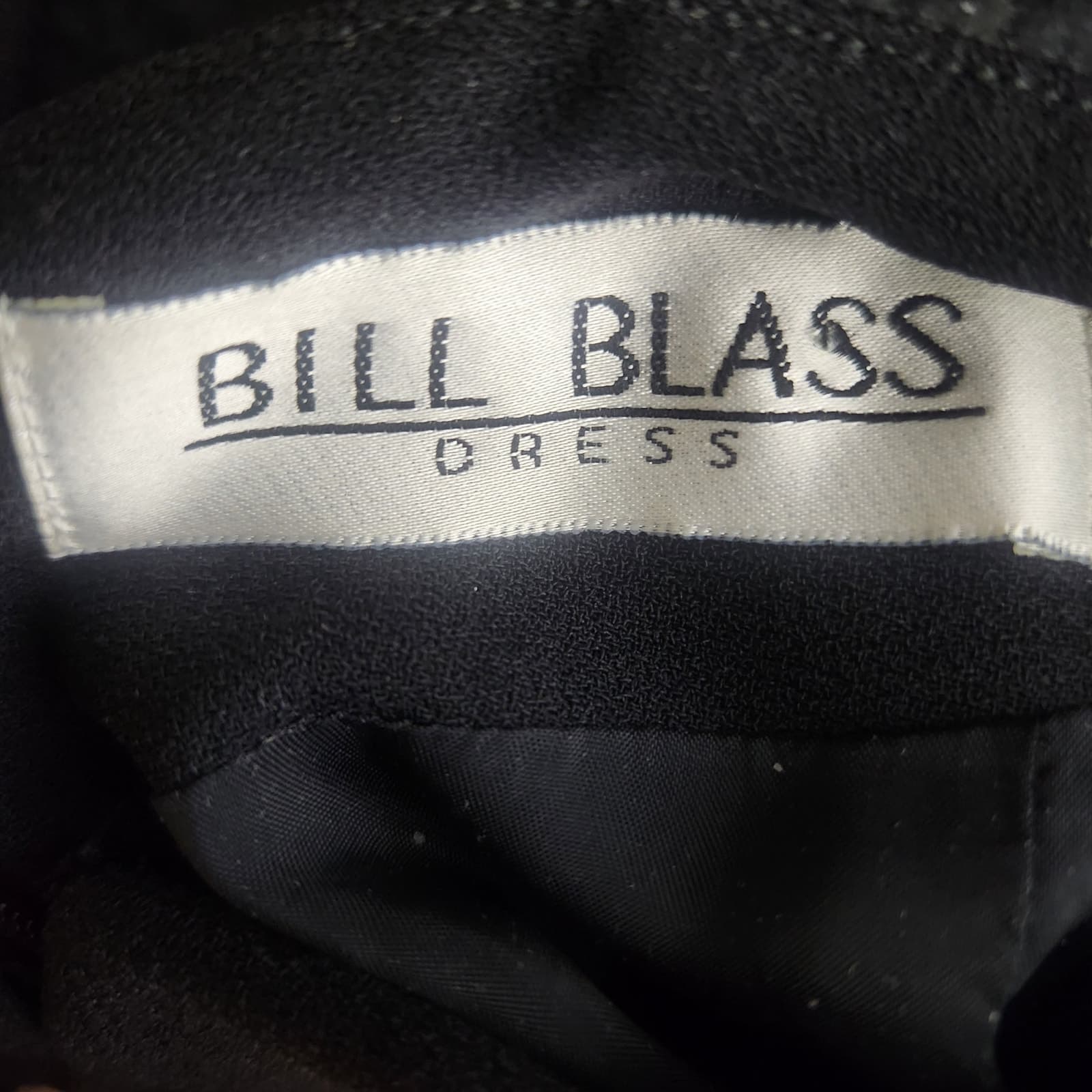 Bill Blass Vintage Little Black Dress Pleated Open Back 80s/90s, Size 4 - Thumbnail 11