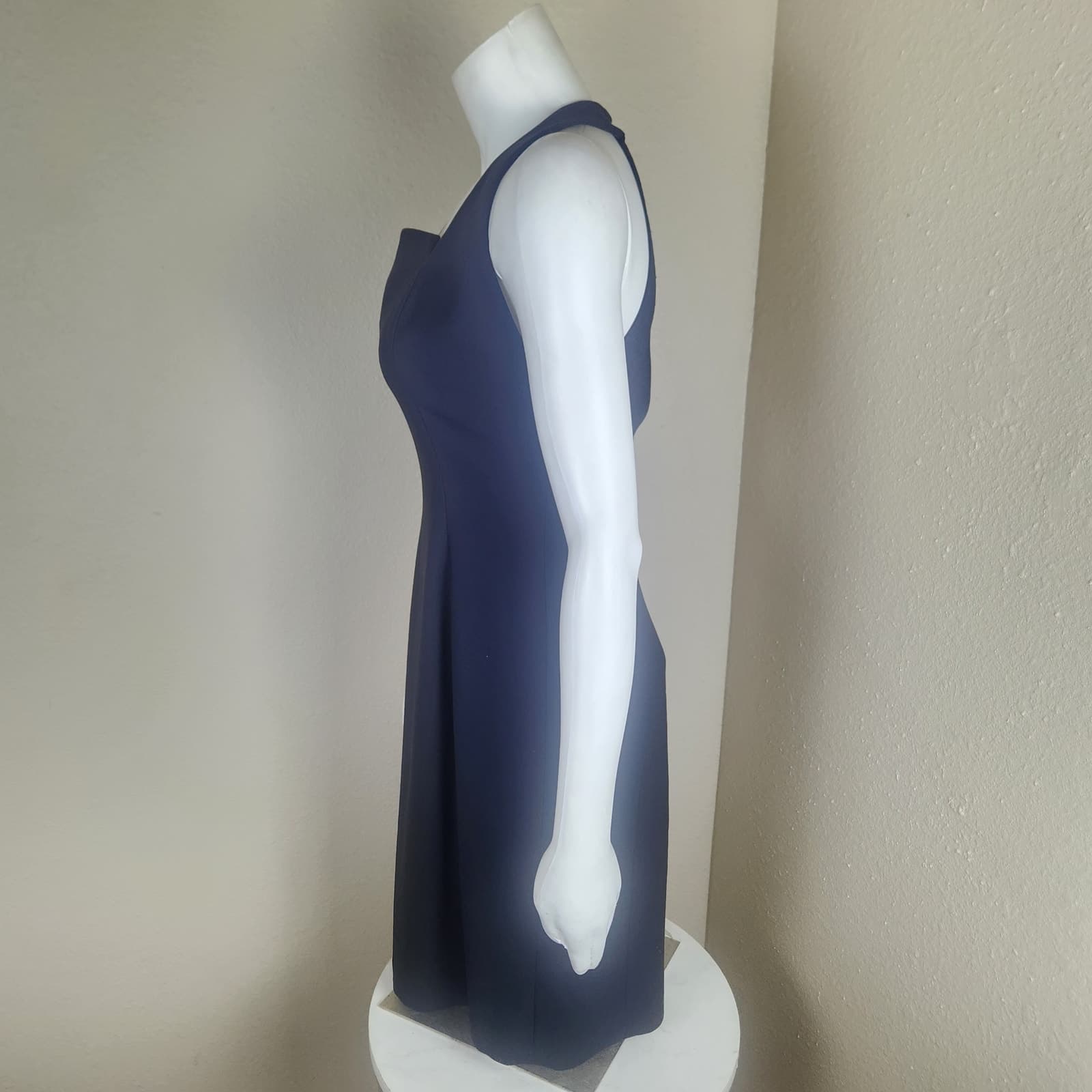 Bill Blass Vintage Little Black Dress Pleated Open Back 80s/90s, Size 4 - Thumbnail 3