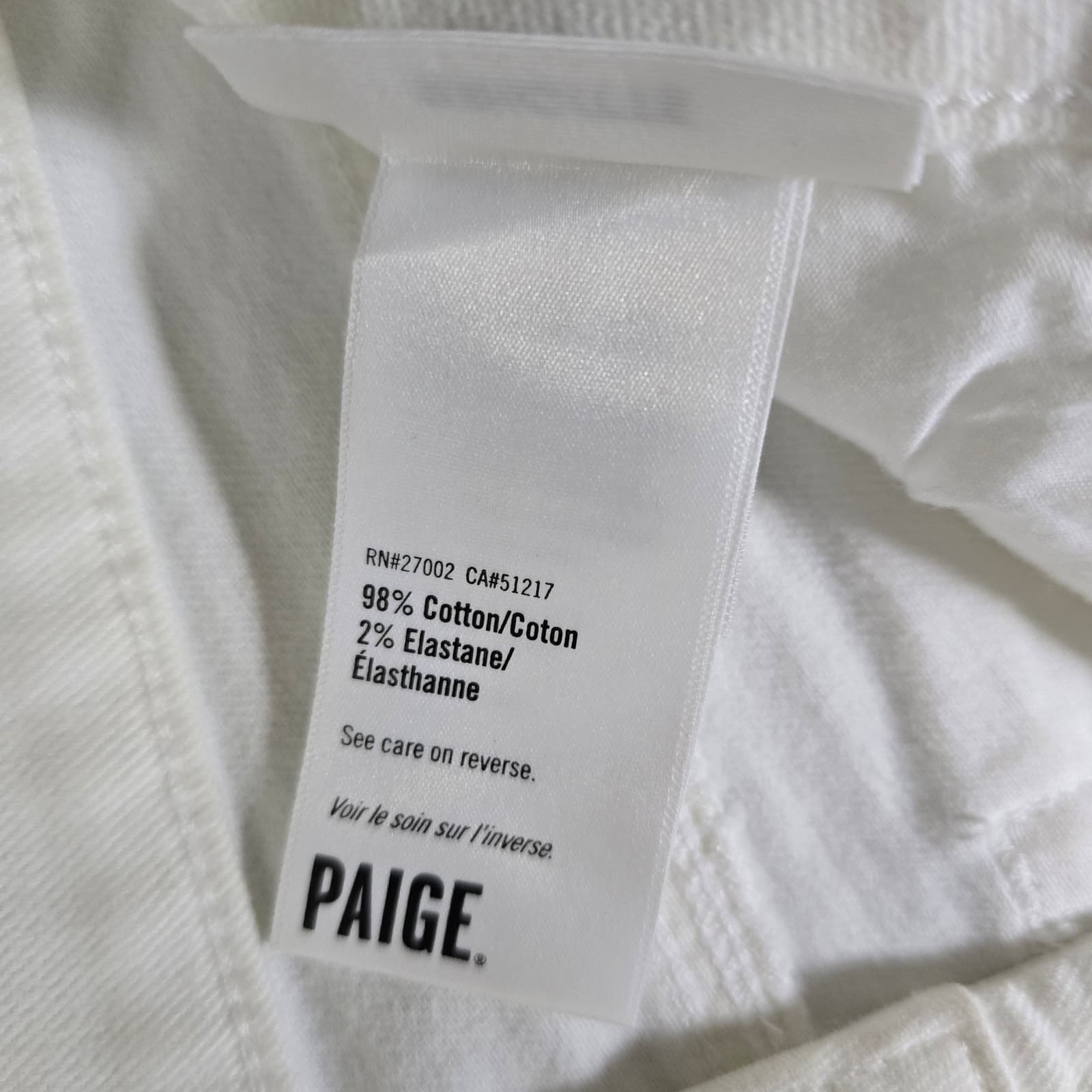 Paige Brigitte Mid-Rise Tailored Boyfriend Raw Cuff in White Wave Destructed - Thumbnail 8