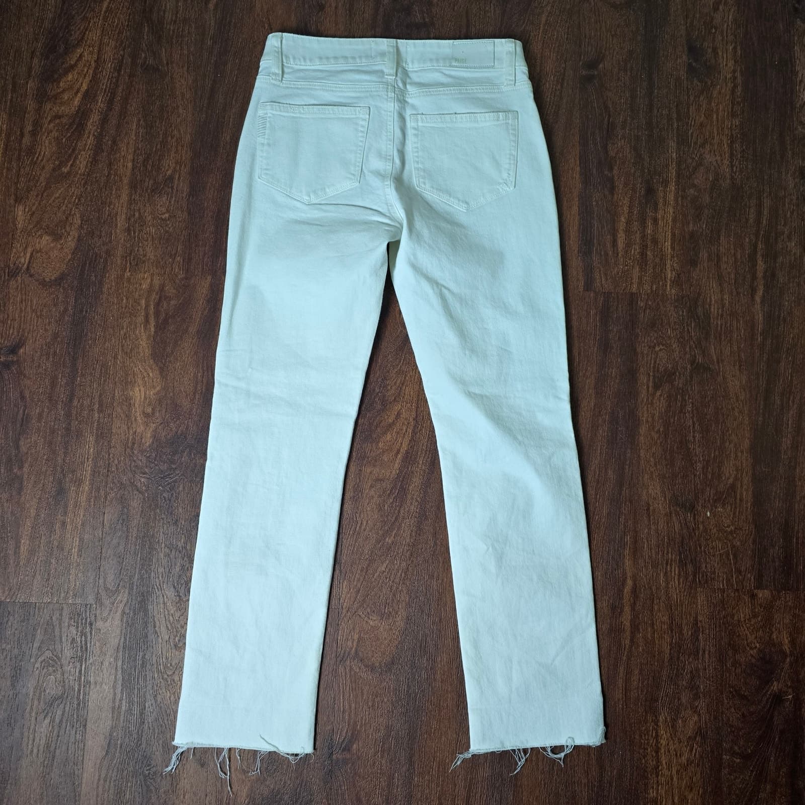 Paige Brigitte Mid-Rise Tailored Boyfriend Raw Cuff in White Wave Destructed - Thumbnail 6