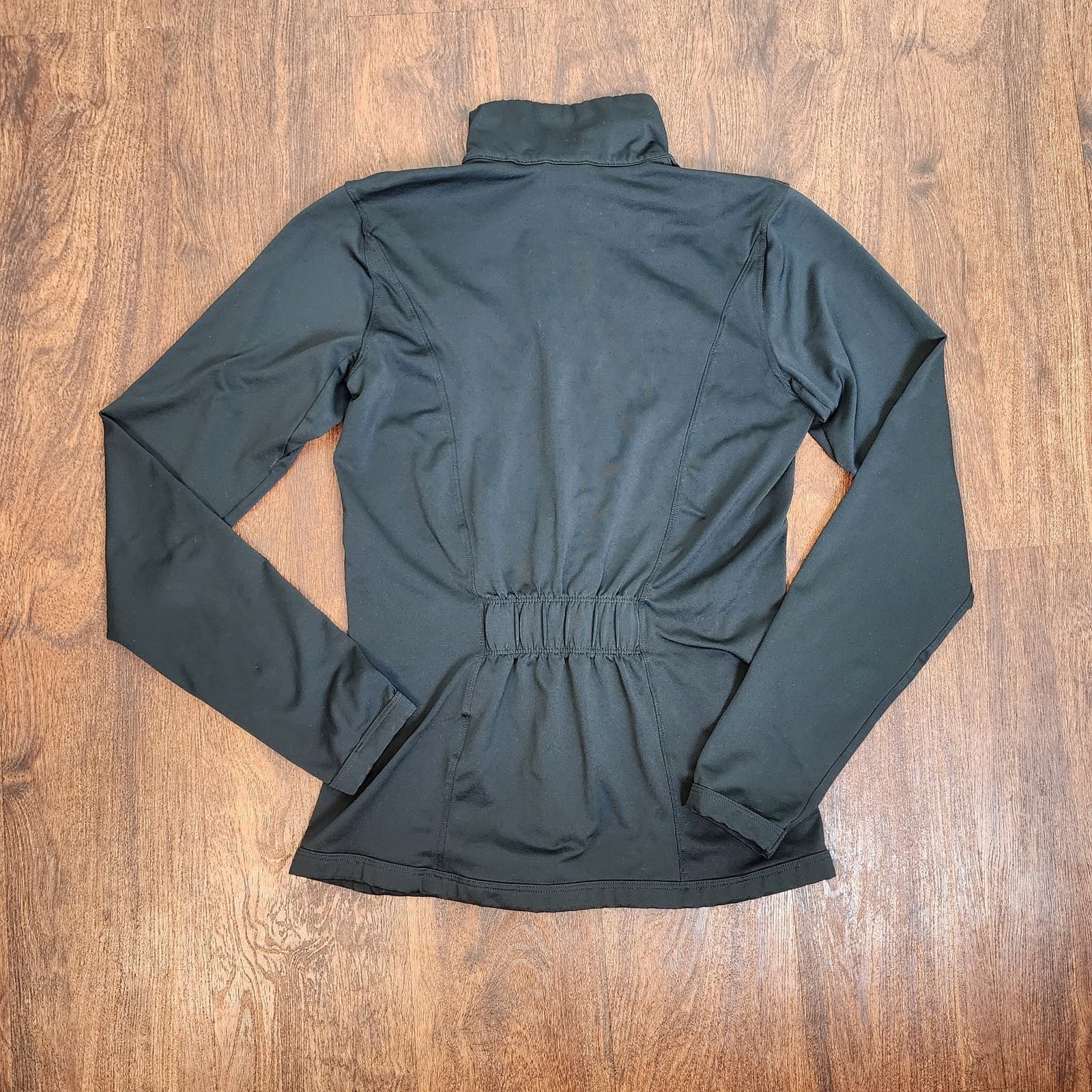 Nike Full Zip Black Mock Neck Track Running Jacket, XS - Thumbnail 5