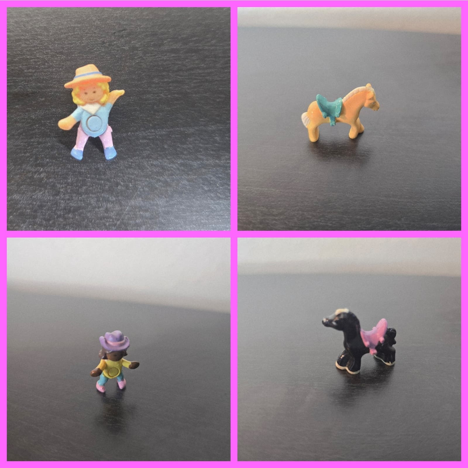 Vintage Polly Pocket Bluebird 1994 Happy Horses Replacement Horses & Figures - Image 1