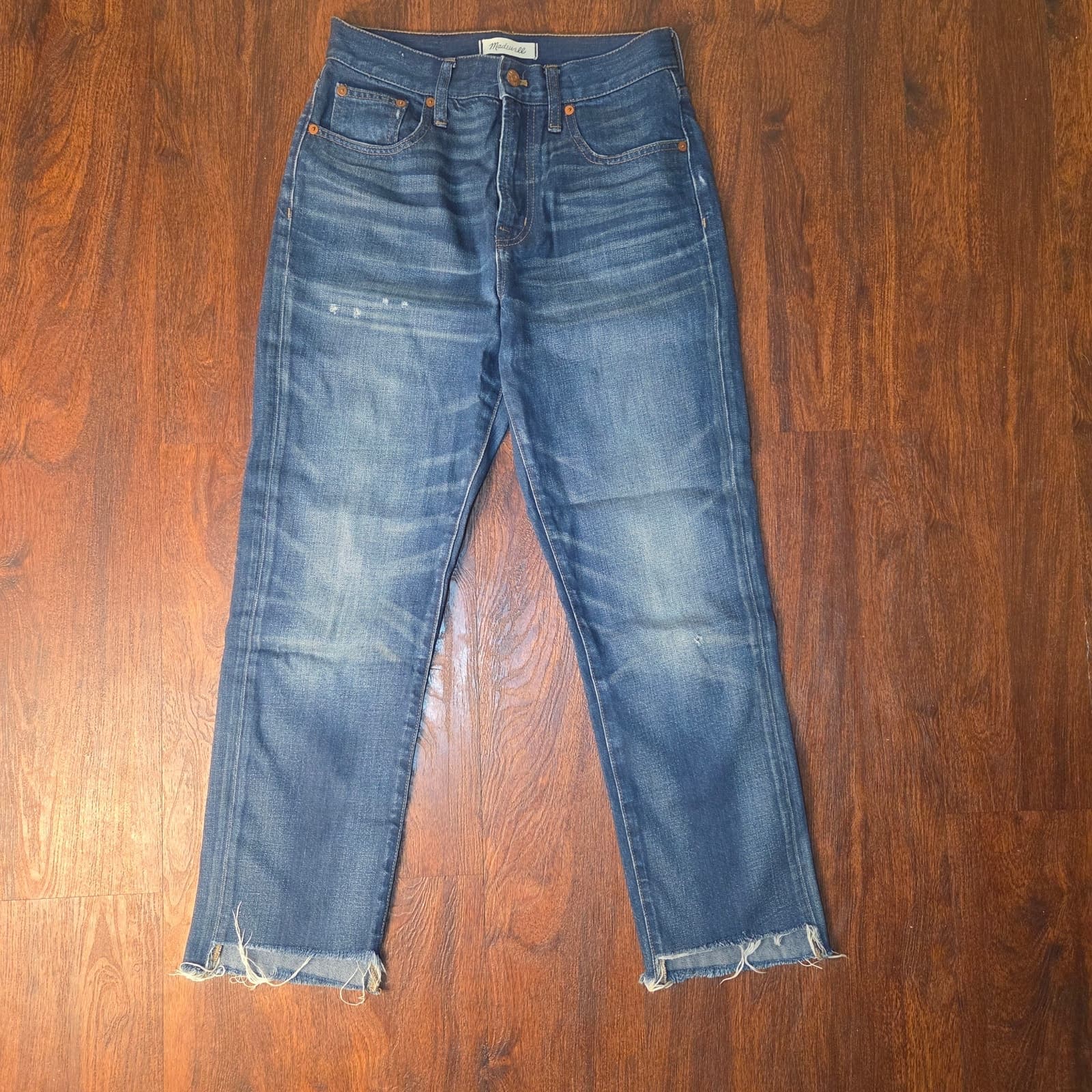 Madewell The Perfect Vintage Jean High Rise Raw Hem Cropped - 26 - Image 1