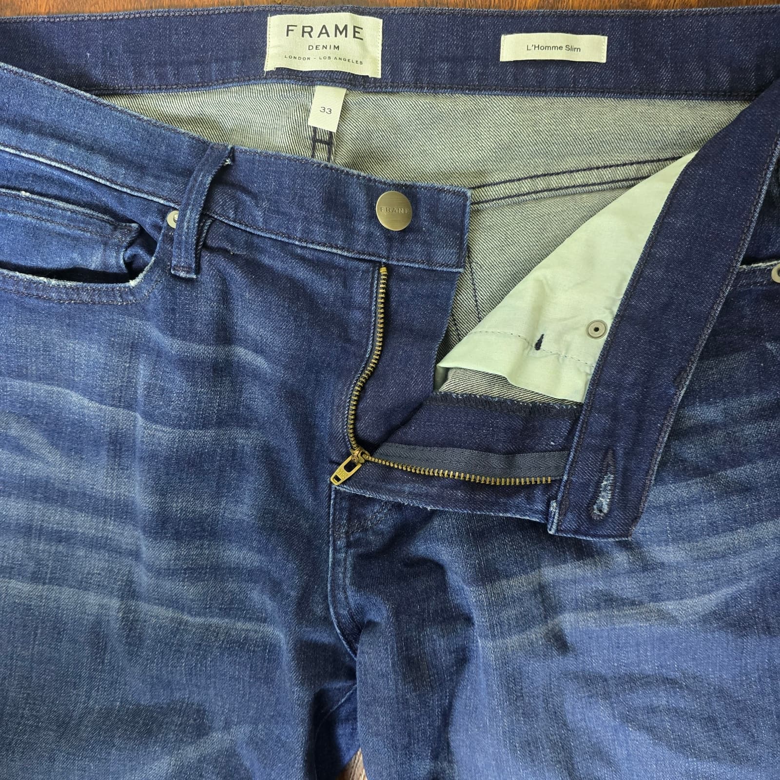 Frame Men's L'Homme Slim Cut Jeans, Size 33x33 - Thumbnail 7