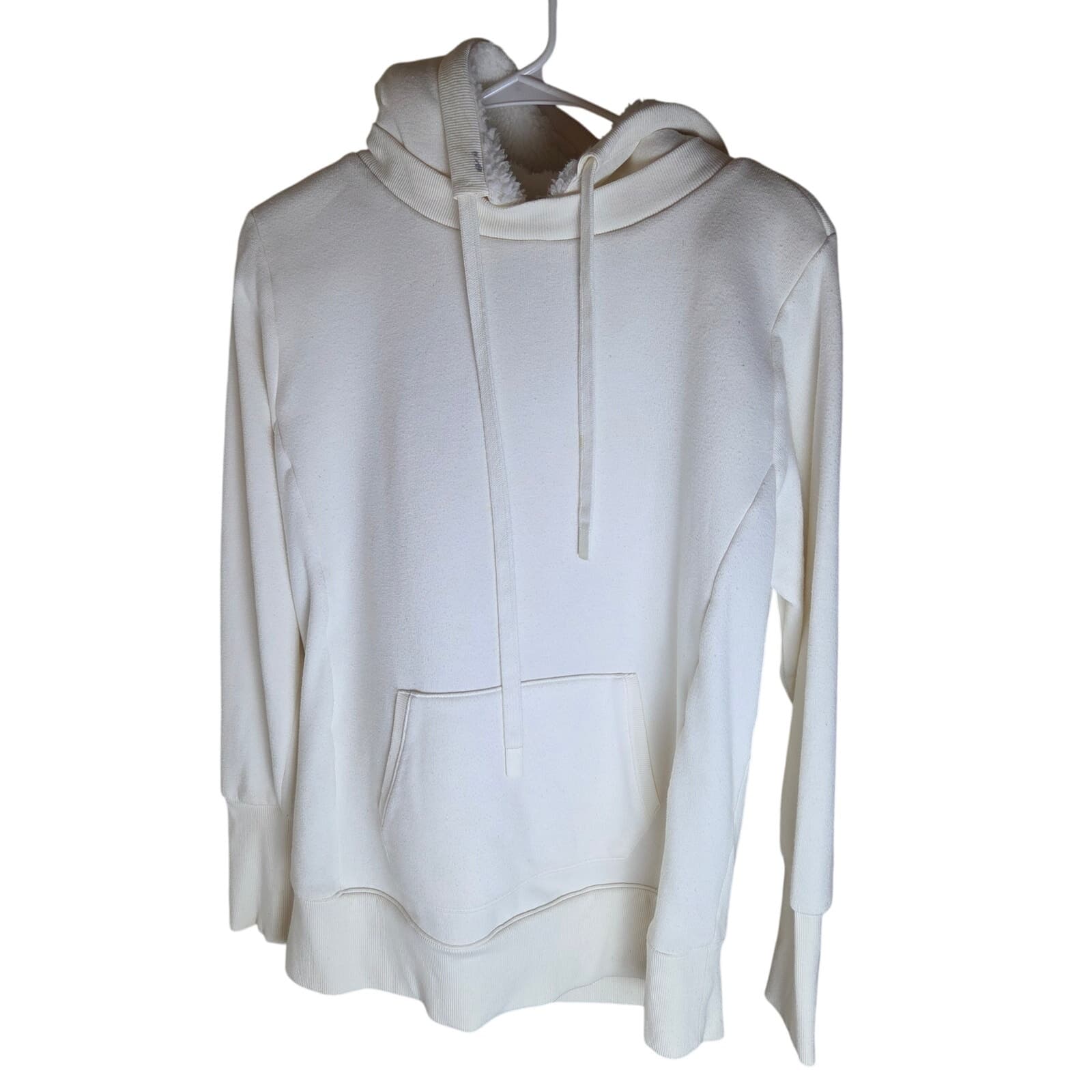 Alo Yoga Frost Faux Shearling Hoodie - Cream - Small - Image 1