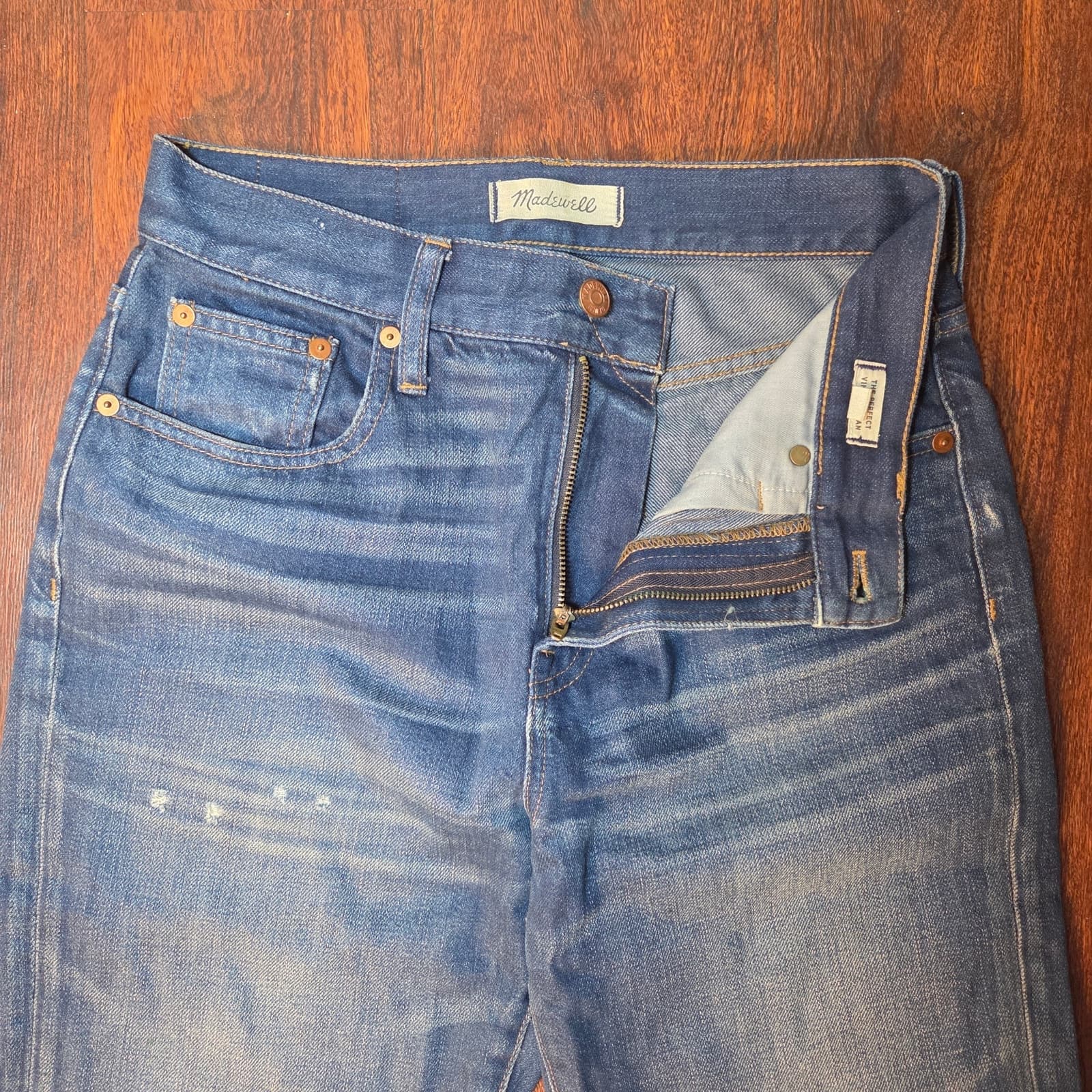 Madewell The Perfect Vintage Jean High Rise Raw Hem Cropped - 26 - Thumbnail 3