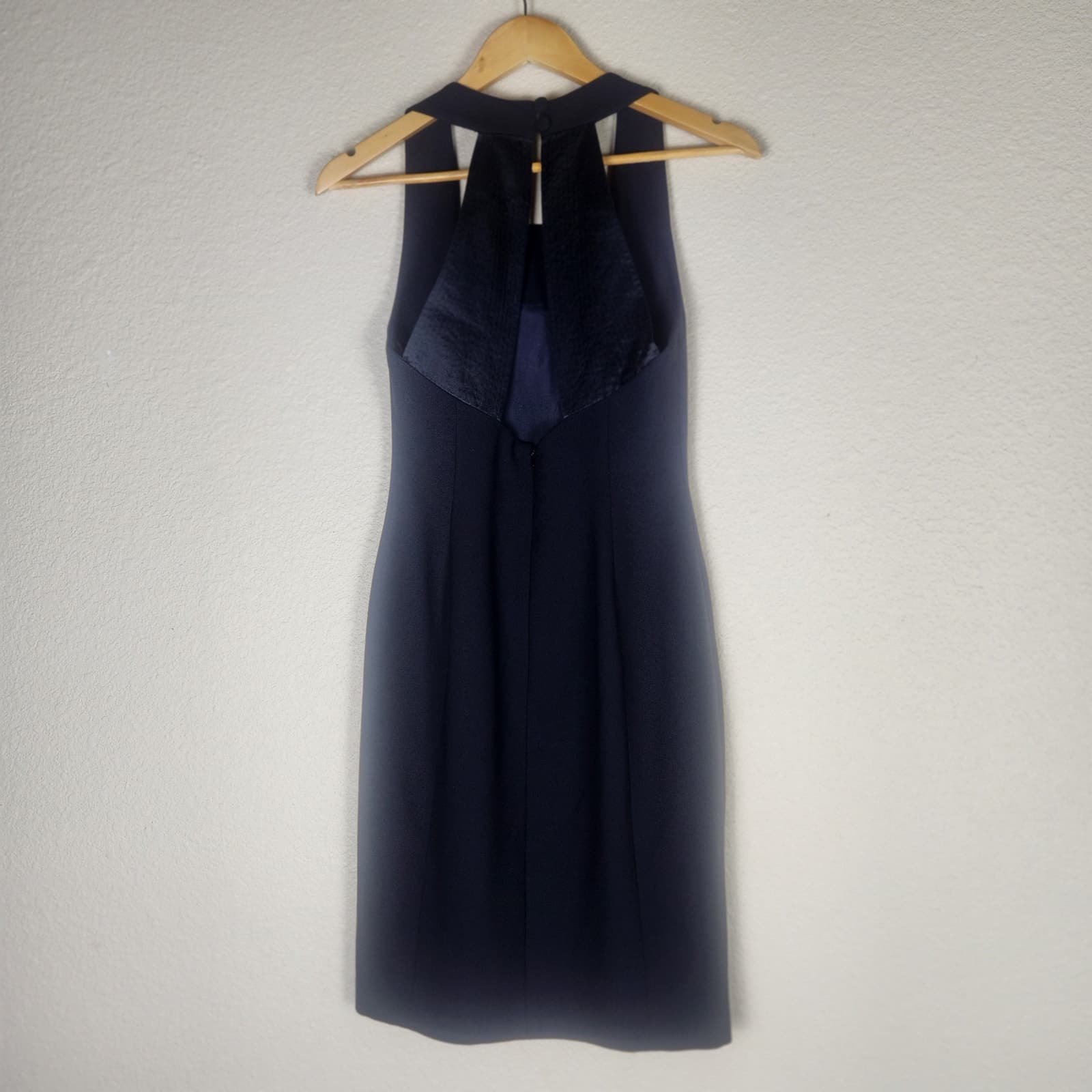 Bill Blass Vintage Little Black Dress Pleated Open Back 80s/90s, Size 4 - Thumbnail 7