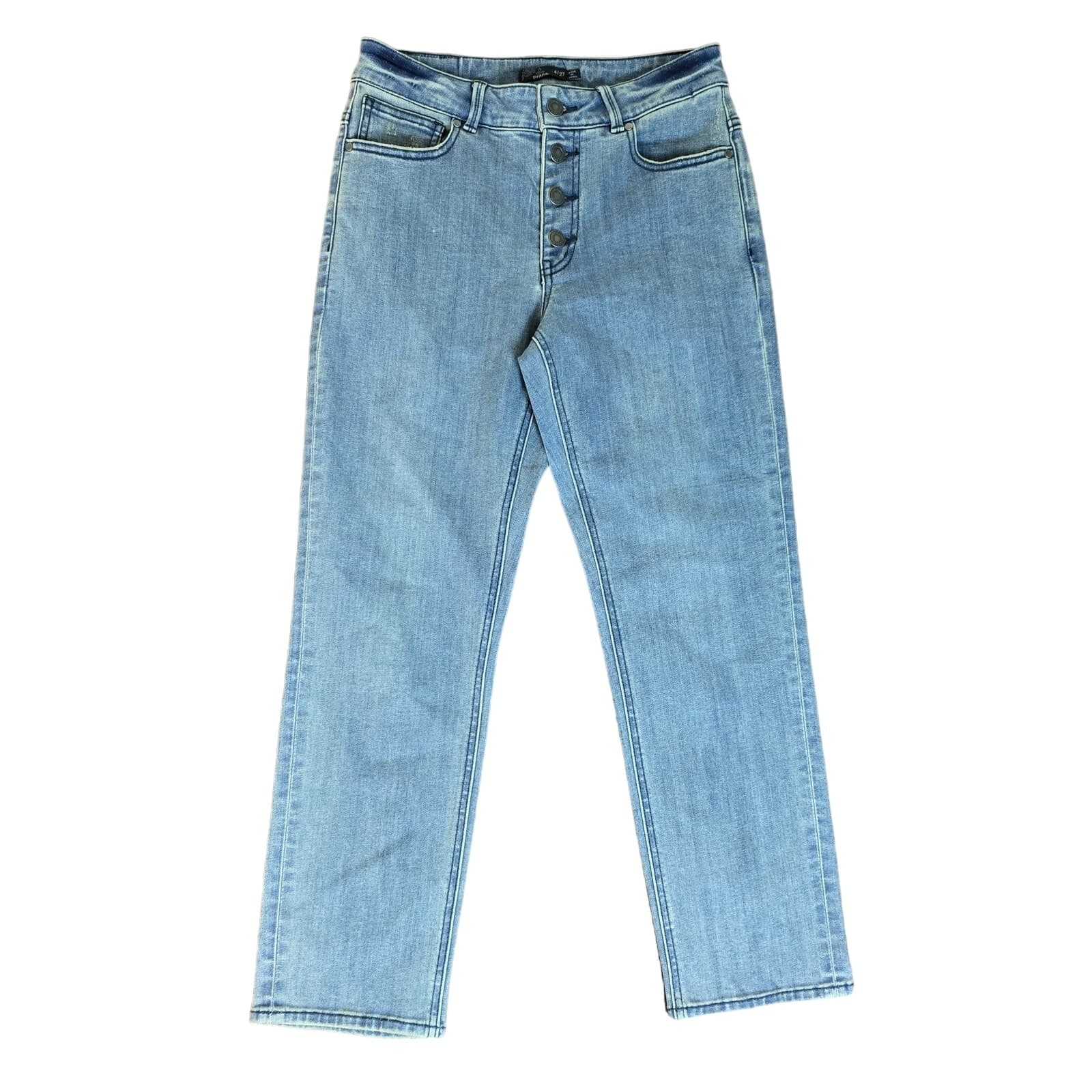 prAna Buxton Slim Boyfriend High Rise Button Fly Jeans Organic Cotton, Size 4/27 - Image 1