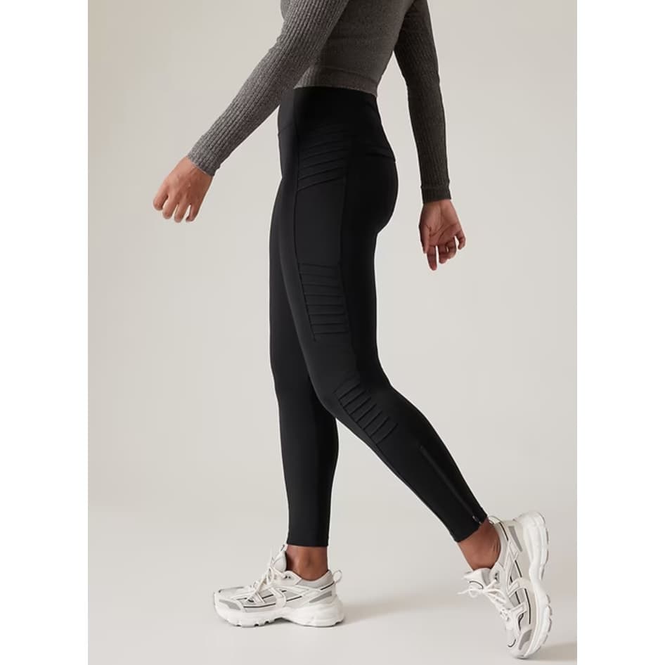 ,Athleta Delancey Moto Tight - Black - Small - 598323 - Thumbnail 2