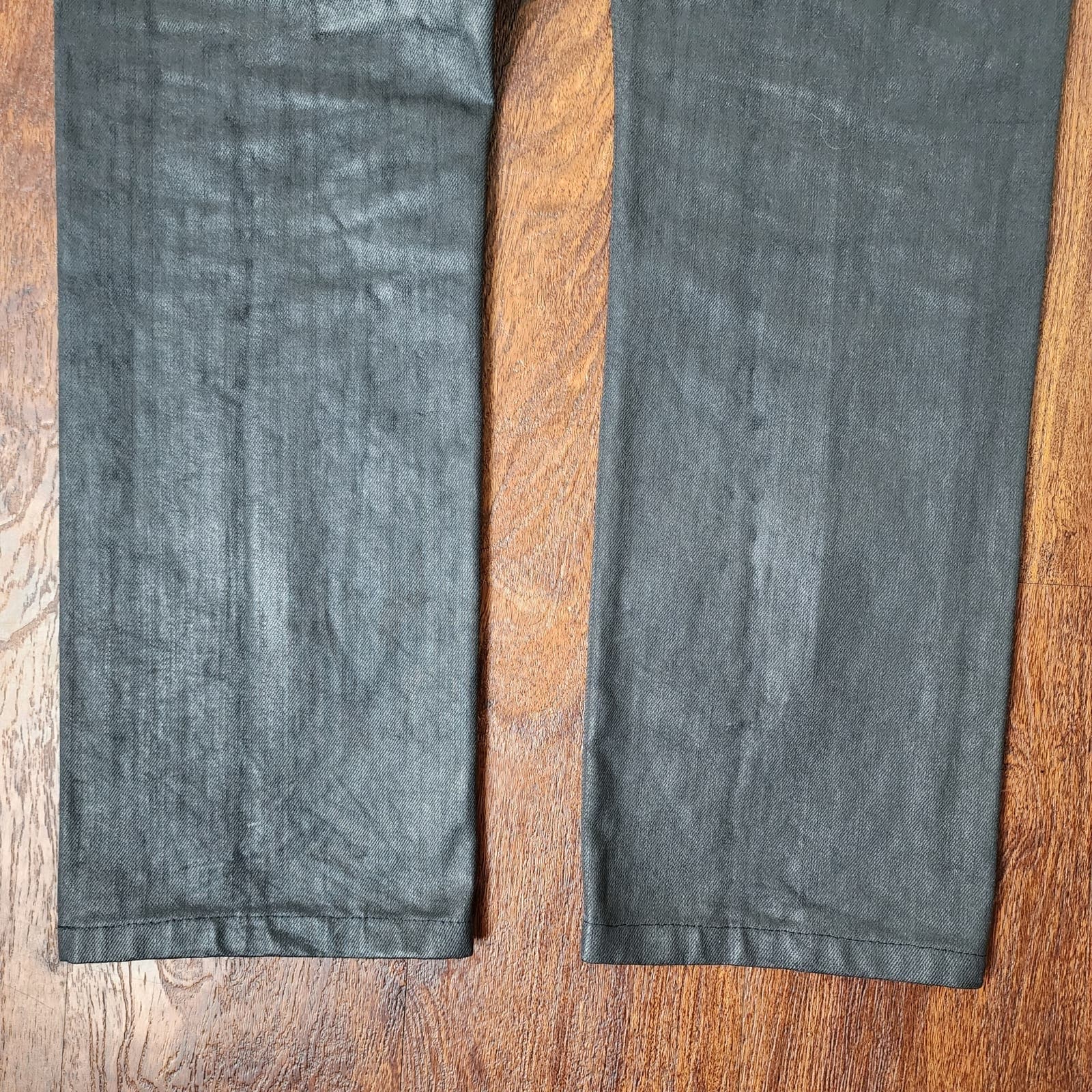 Sandro Paris Men's Droit Black Coated Slim Straight Leg Jeans Button Fly 30x30 - Thumbnail 9