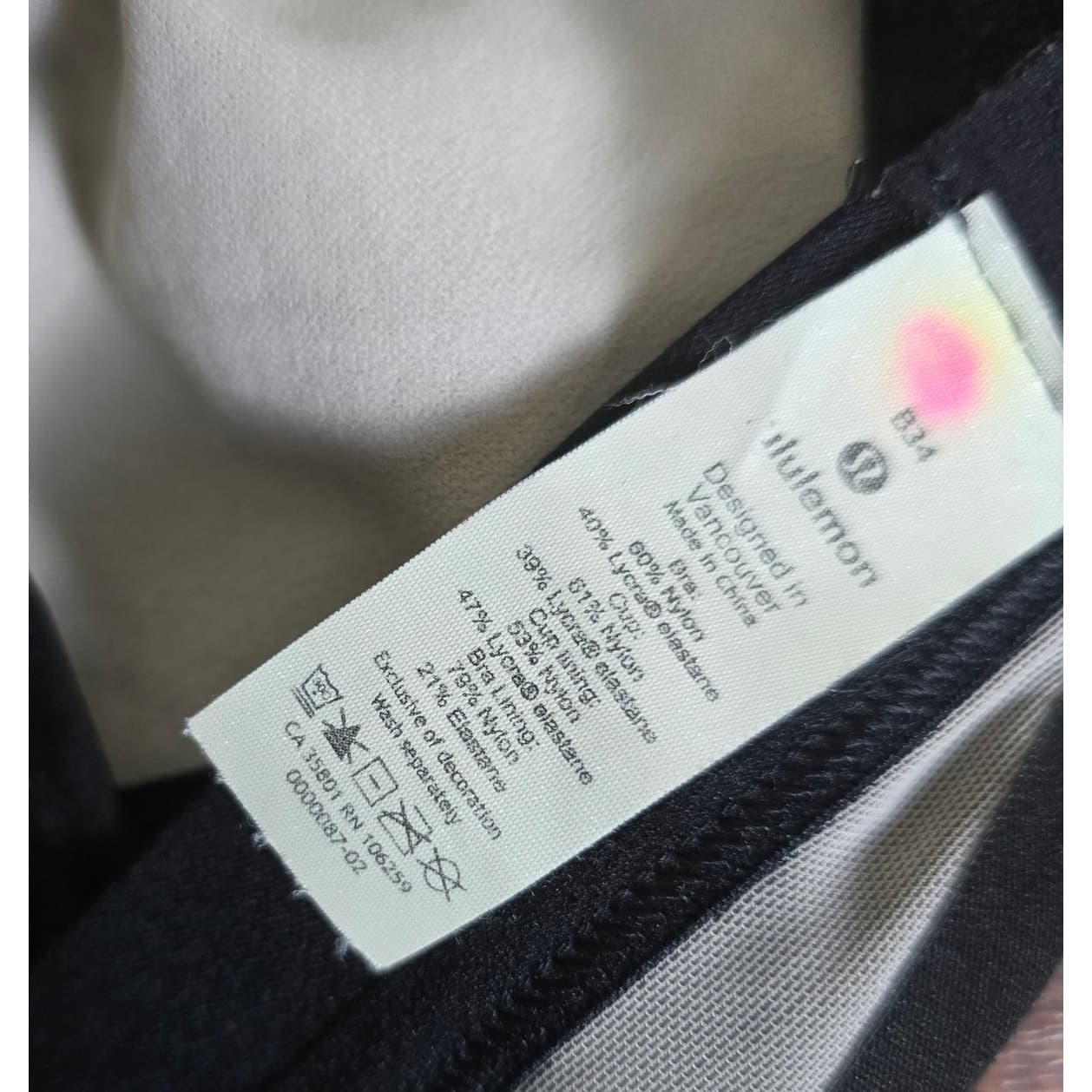 Lululemon Awake to Lace Bra in Black / Barely Beige 34B - Thumbnail 6