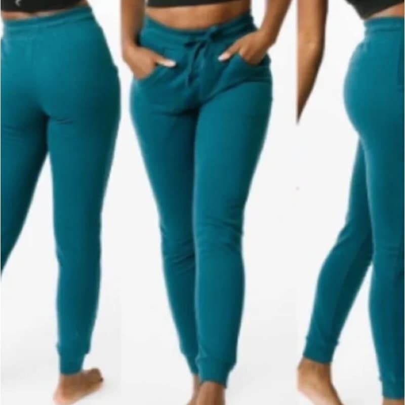 ZYIA Active Sleepover Sweats Joggers in Emerald Teal Blue, Small - Thumbnail 2