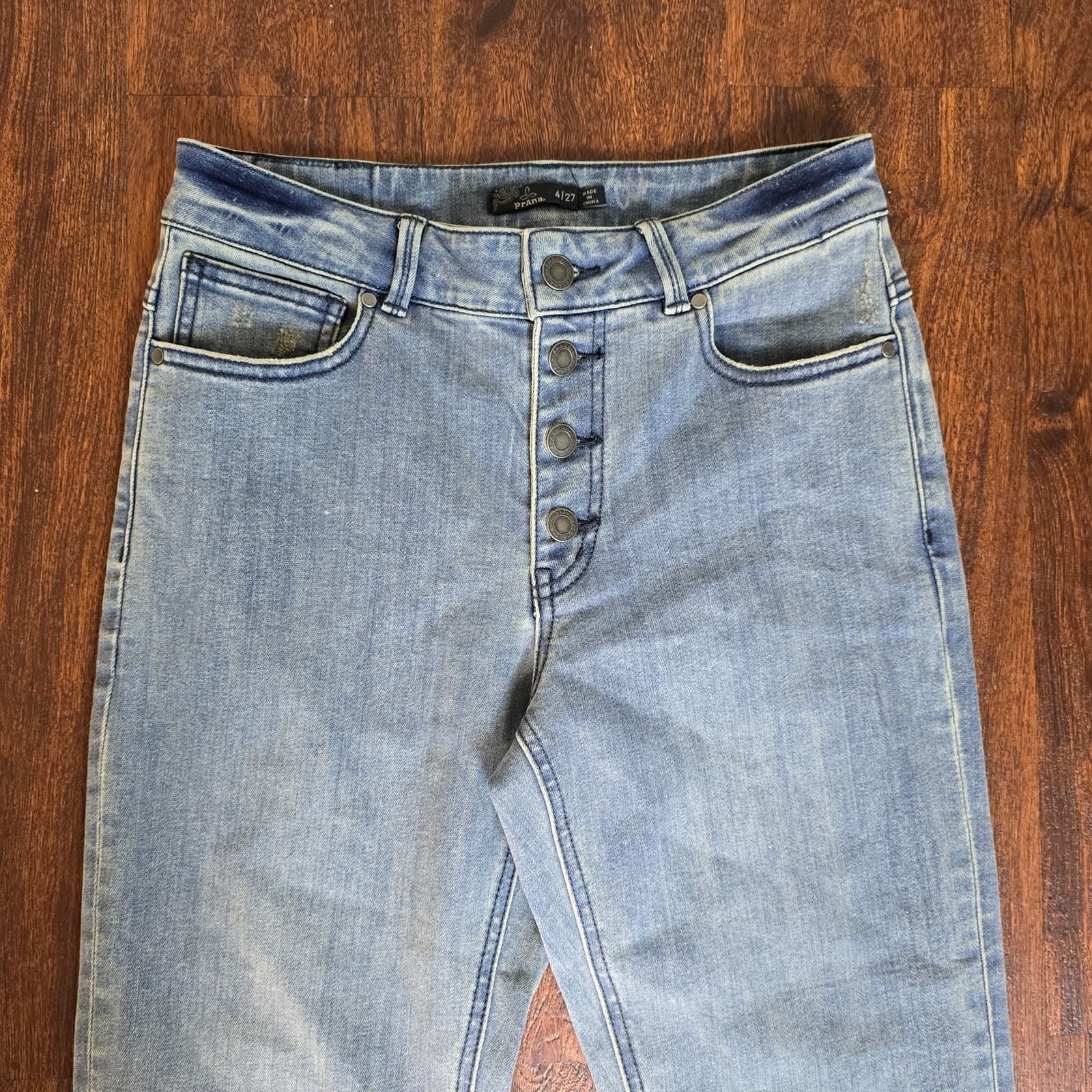 prAna Buxton Slim Boyfriend High Rise Button Fly Jeans Organic Cotton, Size 4/27 - Thumbnail 2