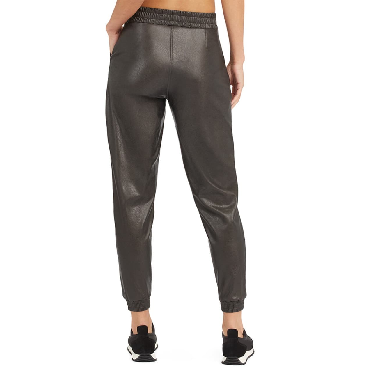 SPANX Faux Leather Leather-Like Jogger Joggers Pants, Size Small - Thumbnail 3