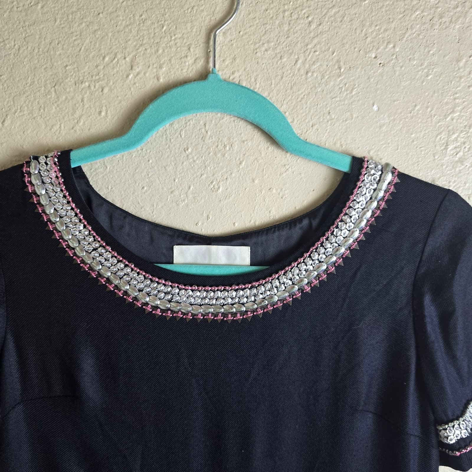 Anthropologie Maeve Stitched Beaded Catriona Micro Mini Dress, 00P NWOT - Thumbnail 10