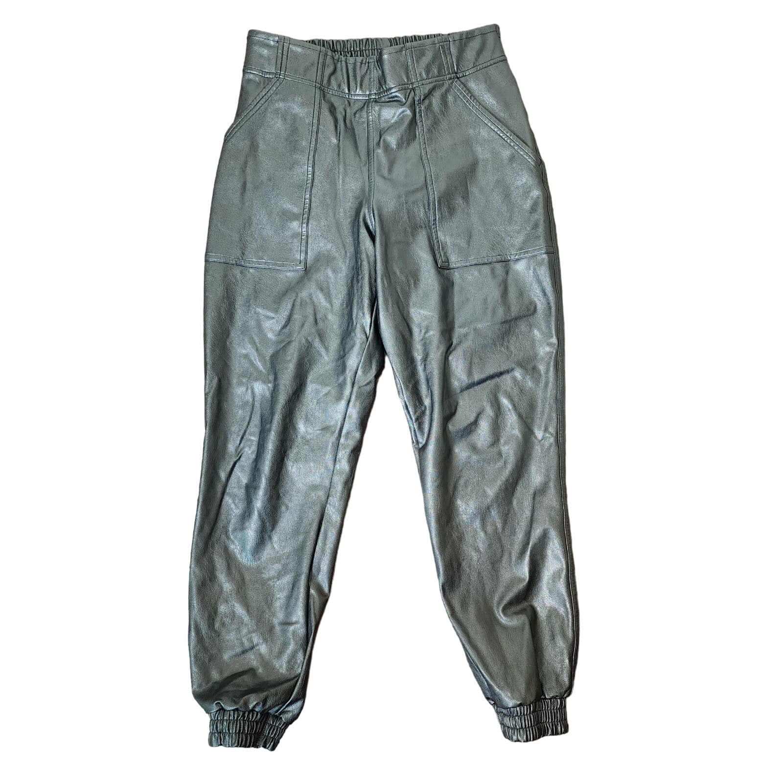 SPANX Faux Leather Leather-Like Jogger Joggers Pants, Size Small - Thumbnail 5