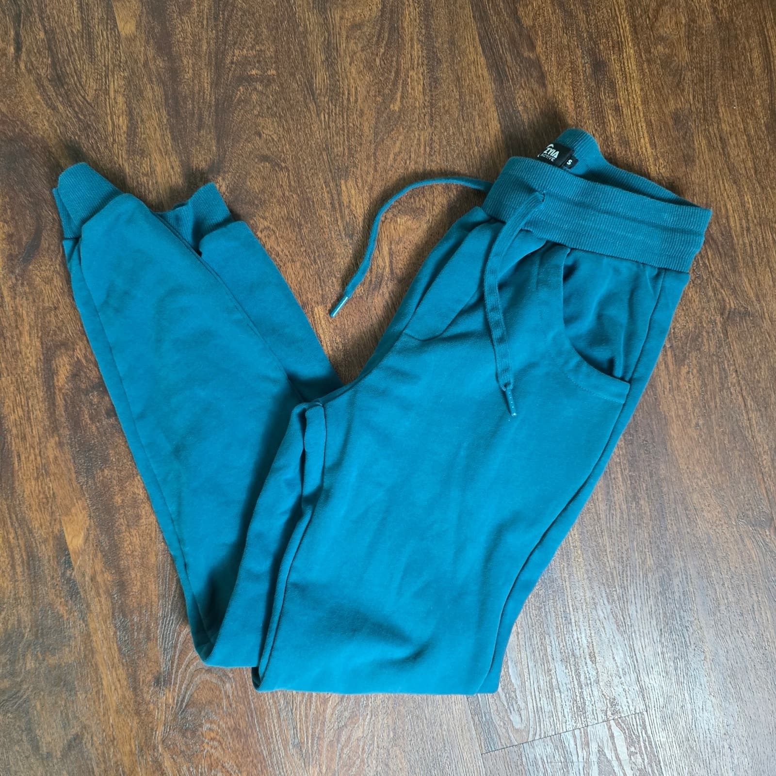 ZYIA Active Sleepover Sweats Joggers in Emerald Teal Blue, Small - Thumbnail 6