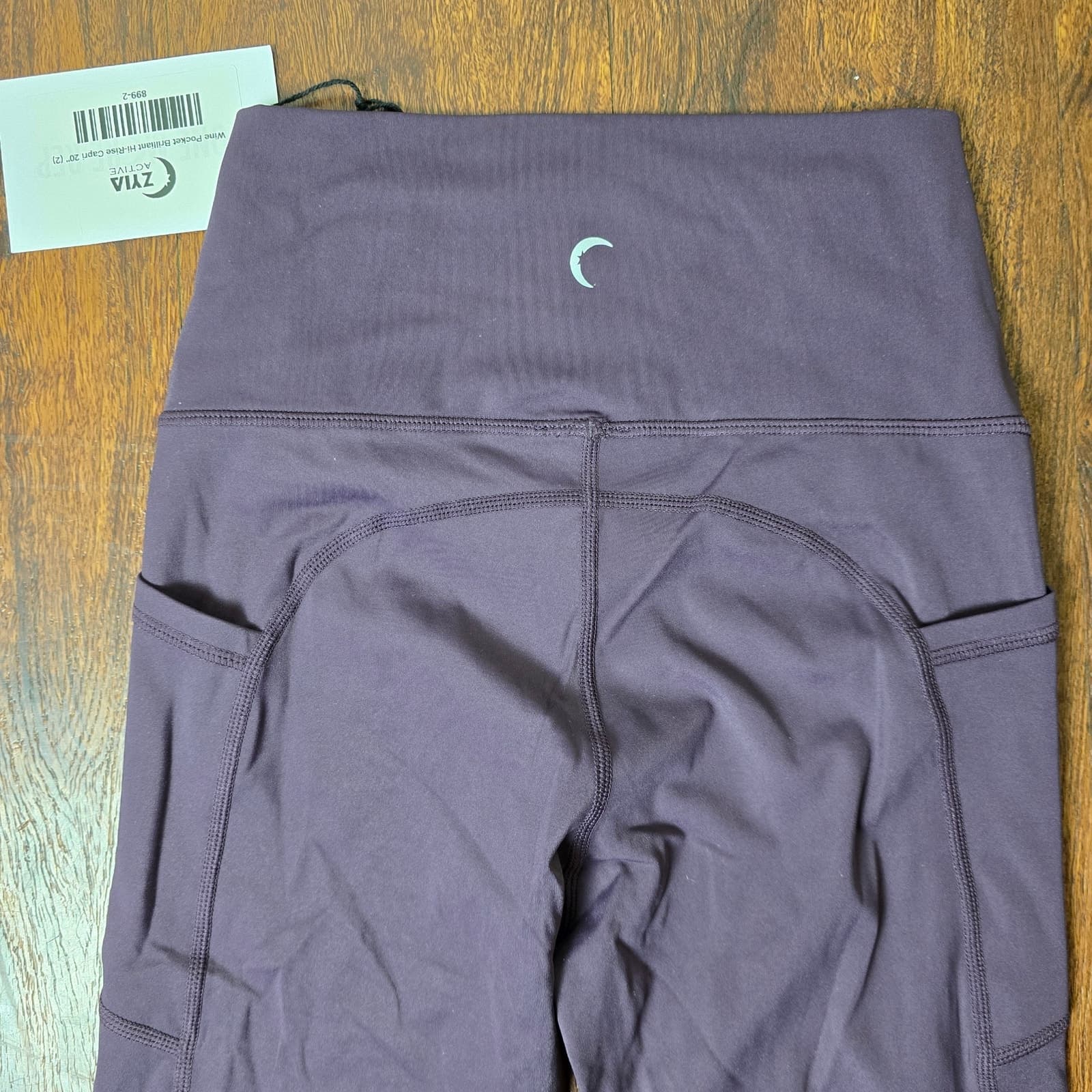 ZYIA ACTIVE Wine Brilliant Pocket Hi-Rise Capri Leggings 20” NWT Size 2 - Thumbnail 7