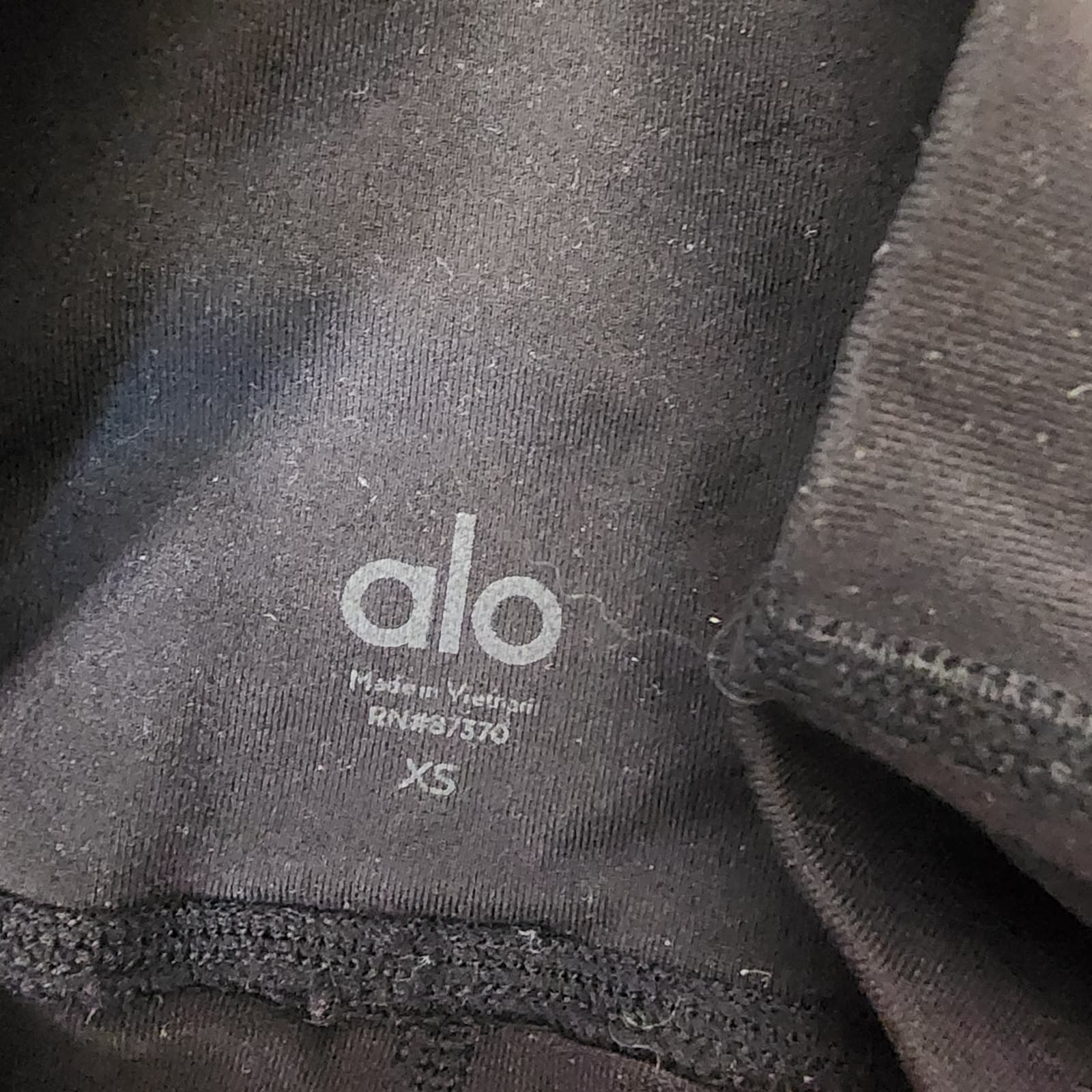 Alo Yoga High-Waist Mesh Black Moto Leggings, XS - Thumbnail 8