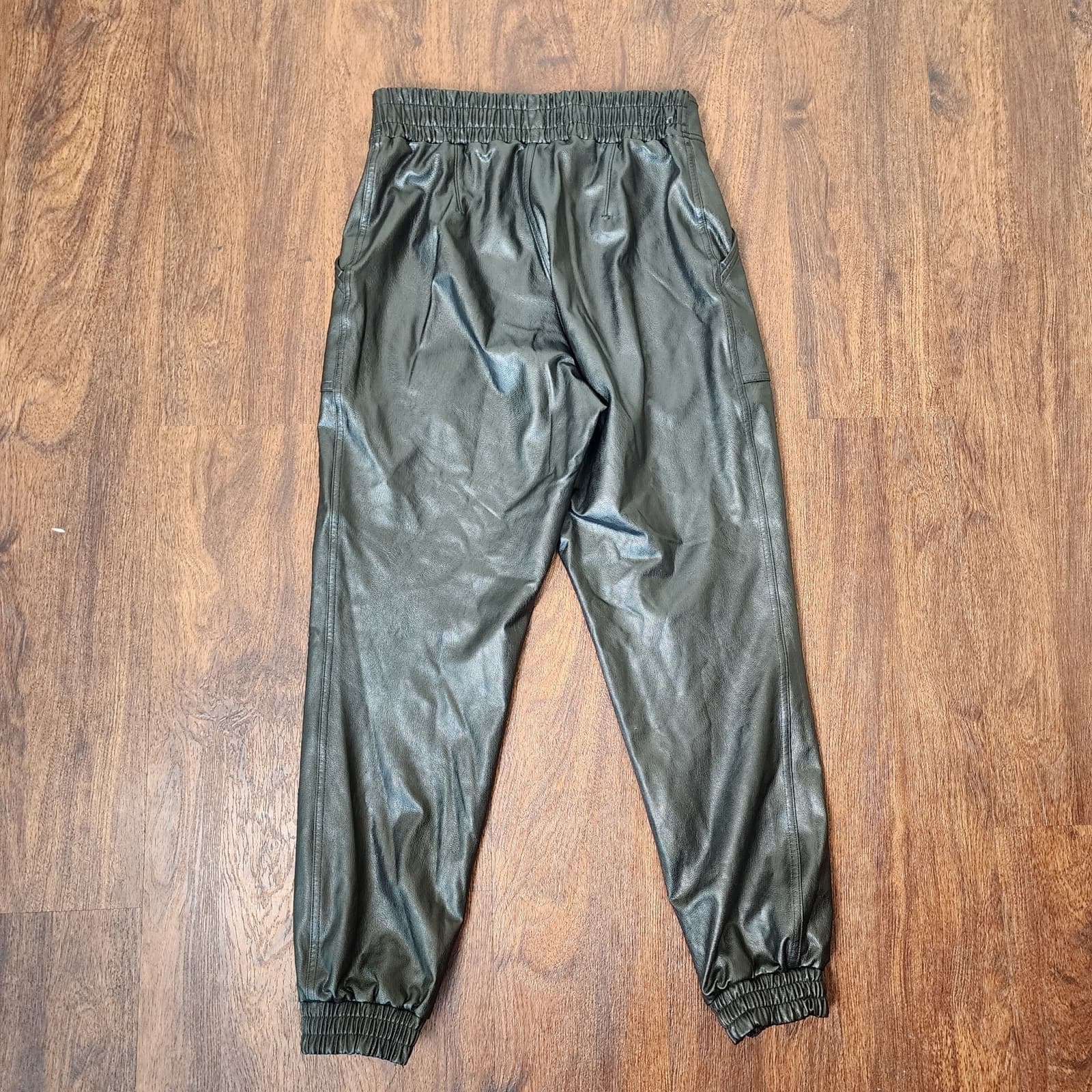 SPANX Faux Leather Leather-Like Jogger Joggers Pants, Size Small - Thumbnail 9