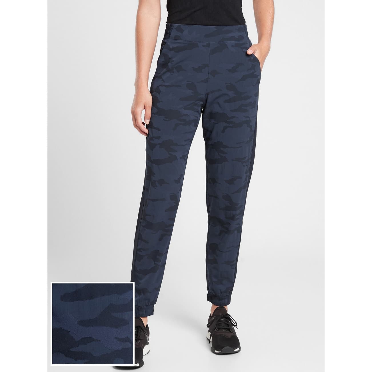 Athleta Brooklyn Textured Jogger, Navy Blue, Size 2 - Image 1