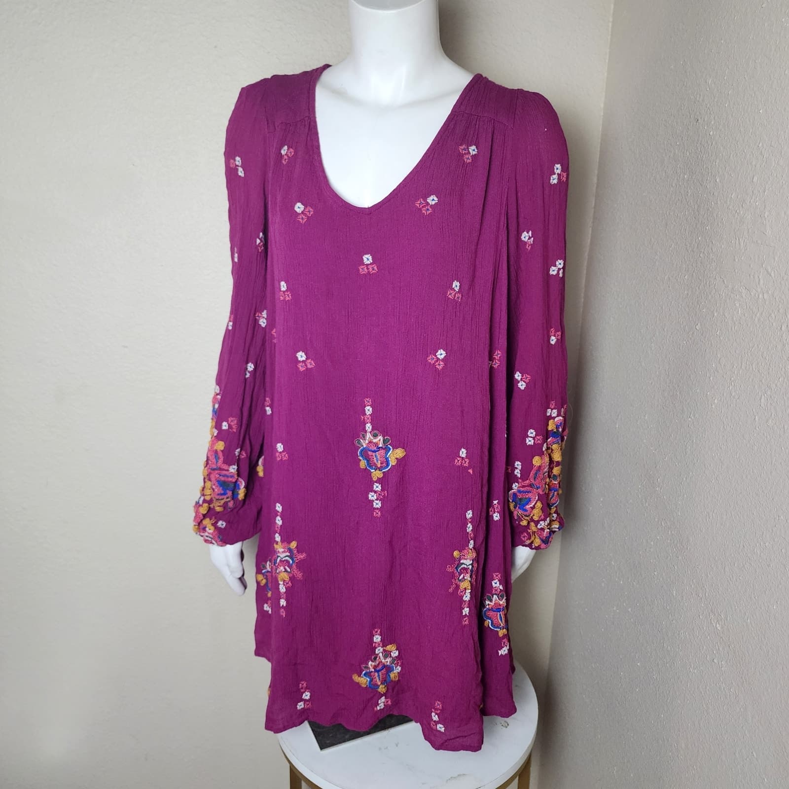 Free People Oxford Embroidered Mini Dress, Medium - Image 1