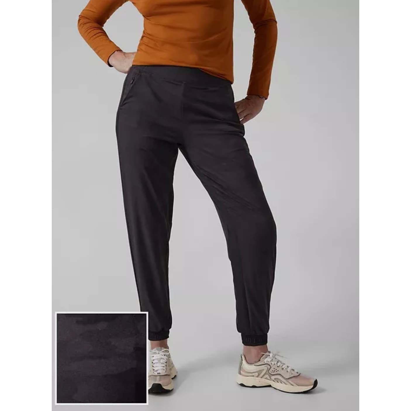 ATHLETA Lined Jogger in Black Camo, 985549 Size 0 - Image 1