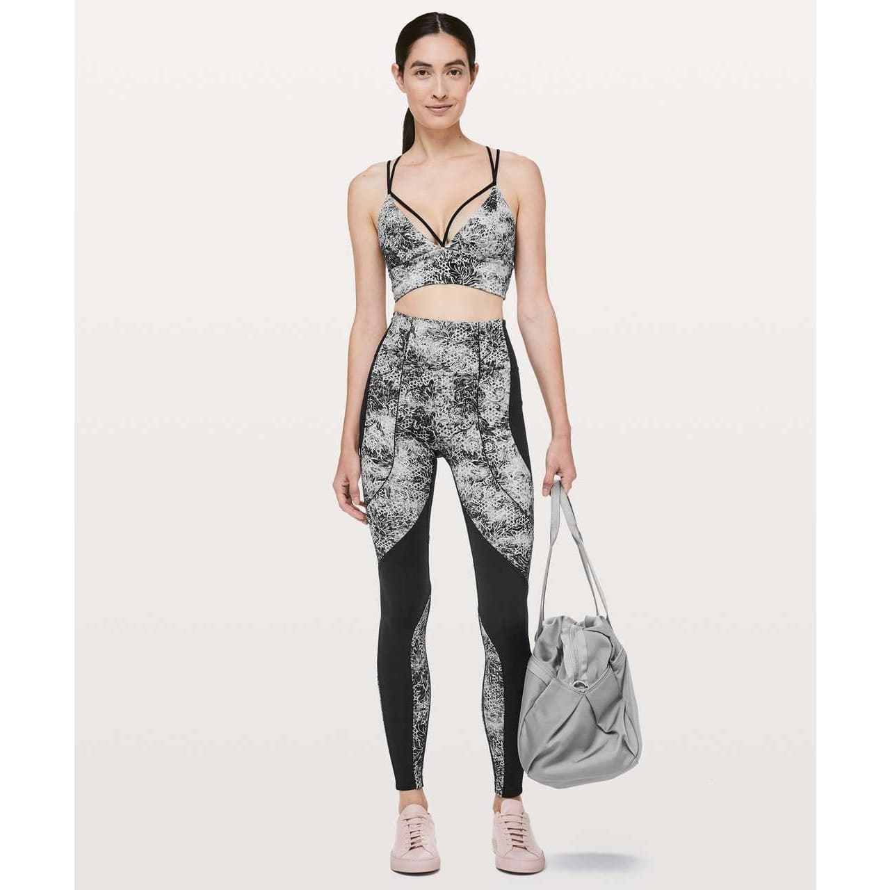 Lululemon Sweat & Repeat Tight *28" Black / Serigraph Starlight Black Multi - Thumbnail 2