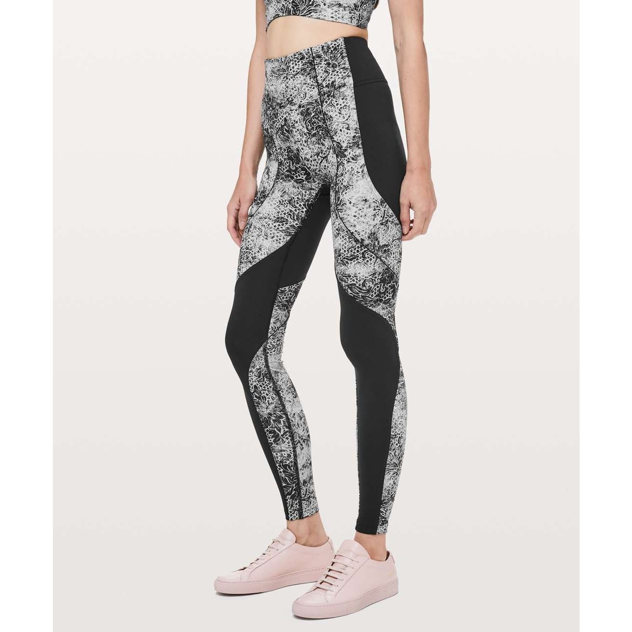 Lululemon Sweat & Repeat Tight *28" Black / Serigraph Starlight Black Multi - Image 1