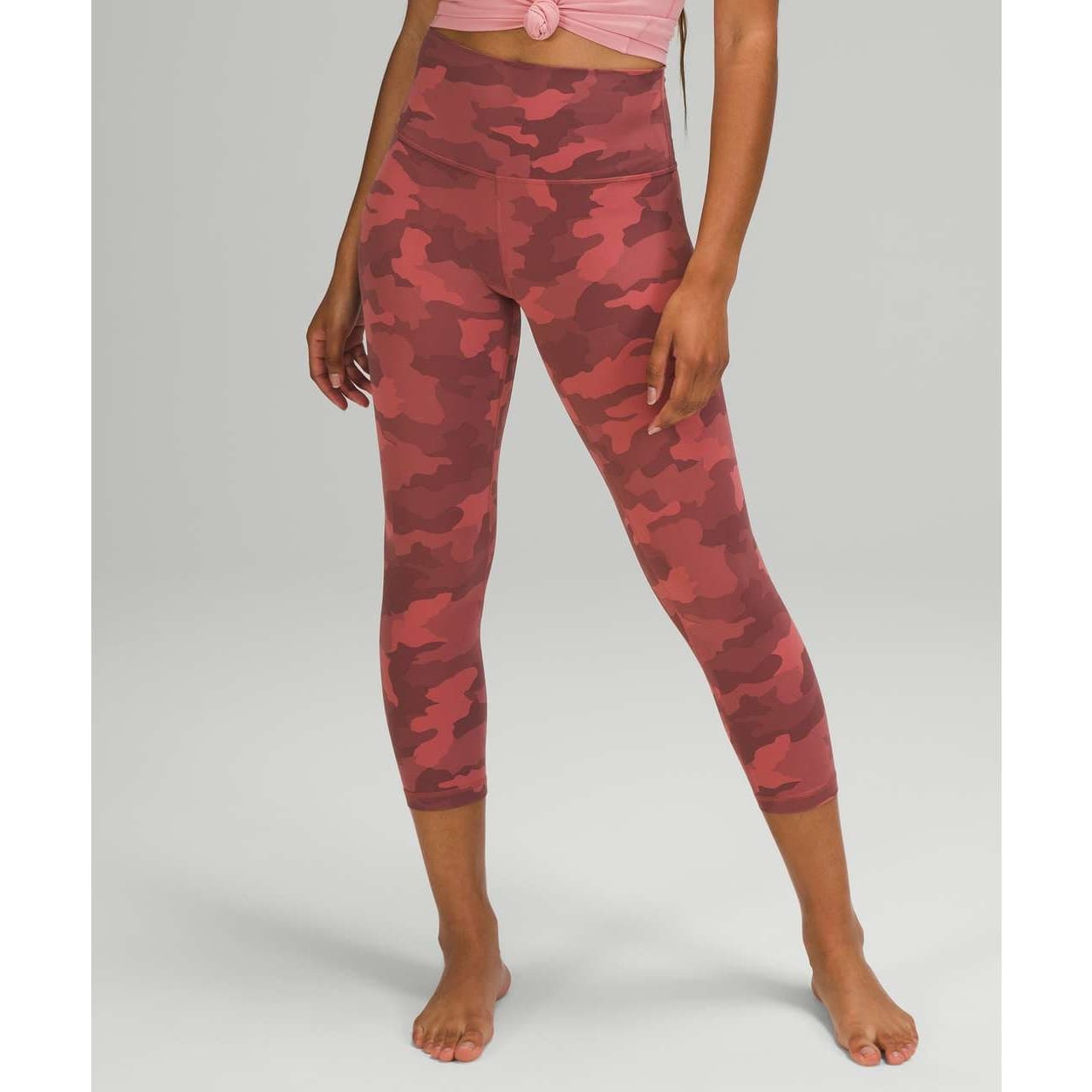 Lululemon Align Crop *21" Heritage 365 Camo Brier Rose Multi Size 2 W6BOWS - Image 1