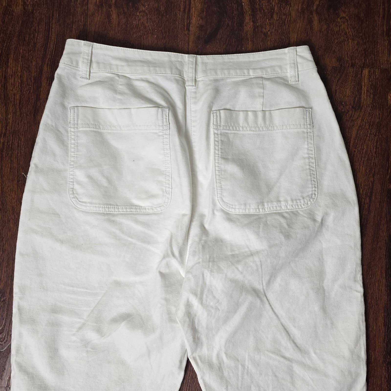 Eileen Fisher Organic Cotton Hemp Tapered Ankle Pants, White, 6P - Thumbnail 10