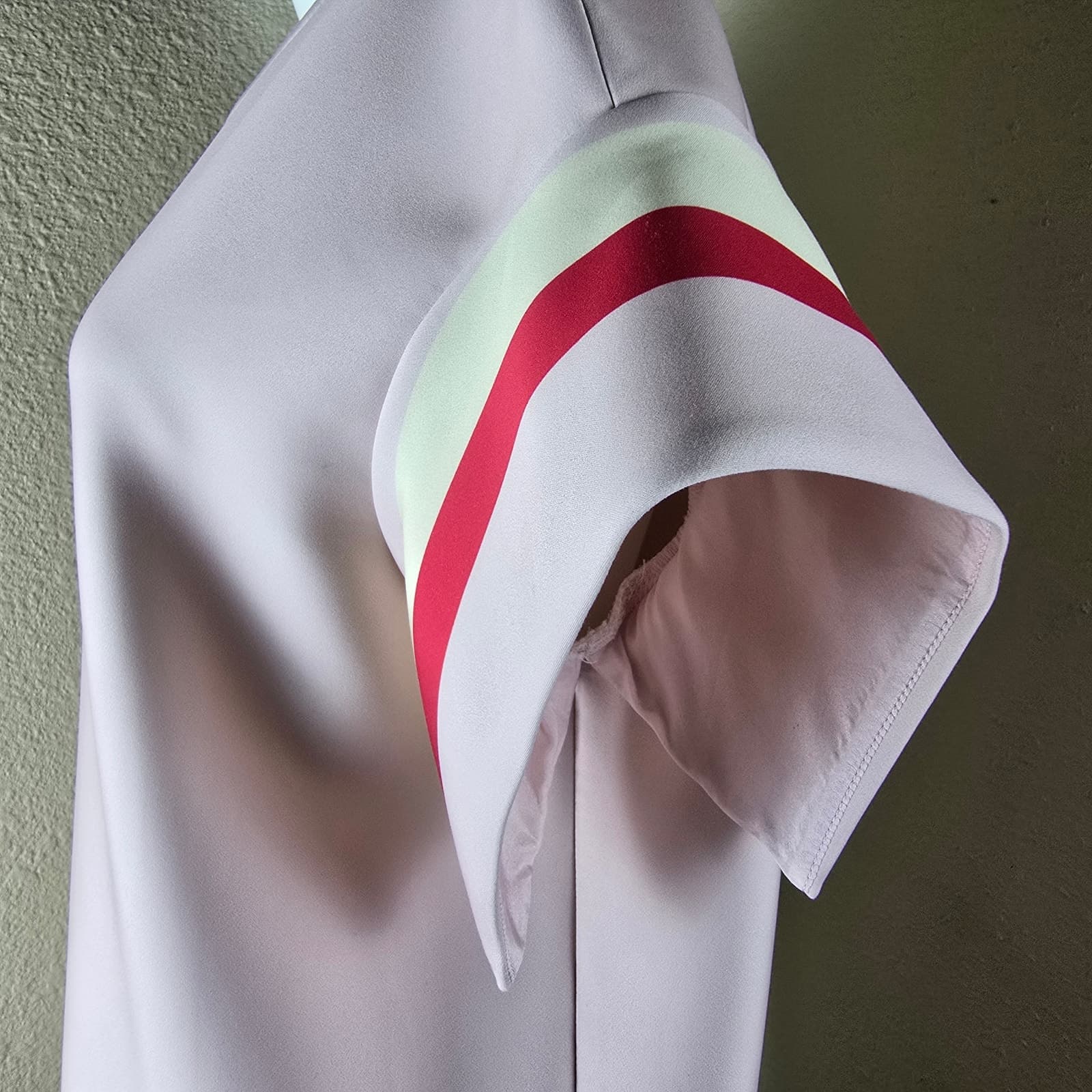 Cynthia Rowley Light Pink T-Shirt Banded Mini Dress Split Sleeves, Large - Thumbnail 6