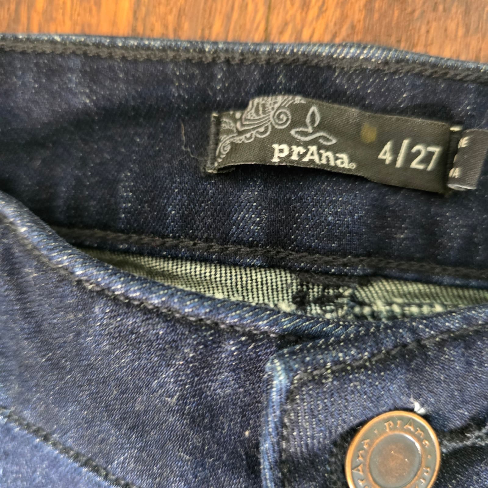 prAna Buxton Slim Boyfriend High Rise Dark Wash Button Fly Jeans Organic Cotton - Thumbnail 9