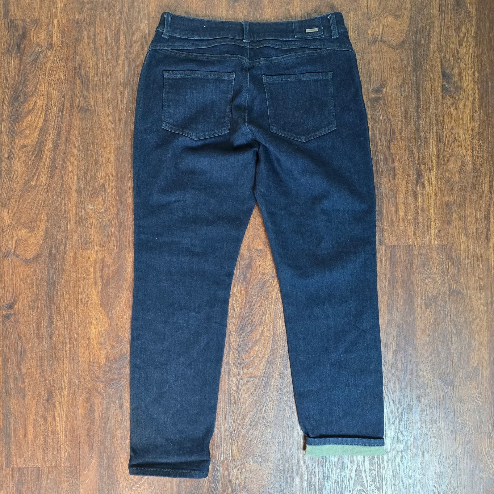 prAna Buxton Slim Boyfriend High Rise Dark Wash Button Fly Jeans Organic Cotton - Thumbnail 5