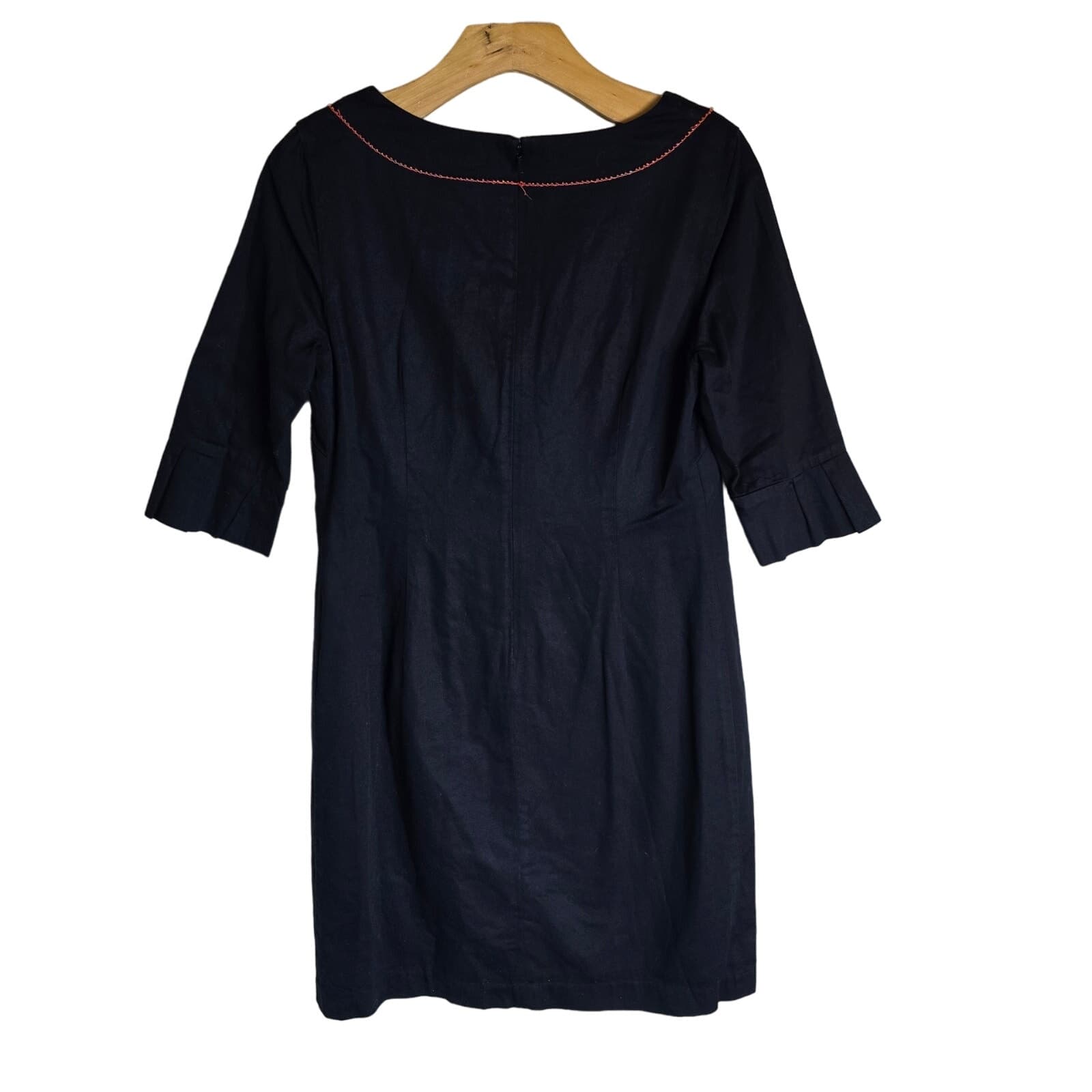 Lilly Pulitzer Black Shailene Coral Embroidered & Beaded 3/4 Sleeve Tunic Dress - Thumbnail 9