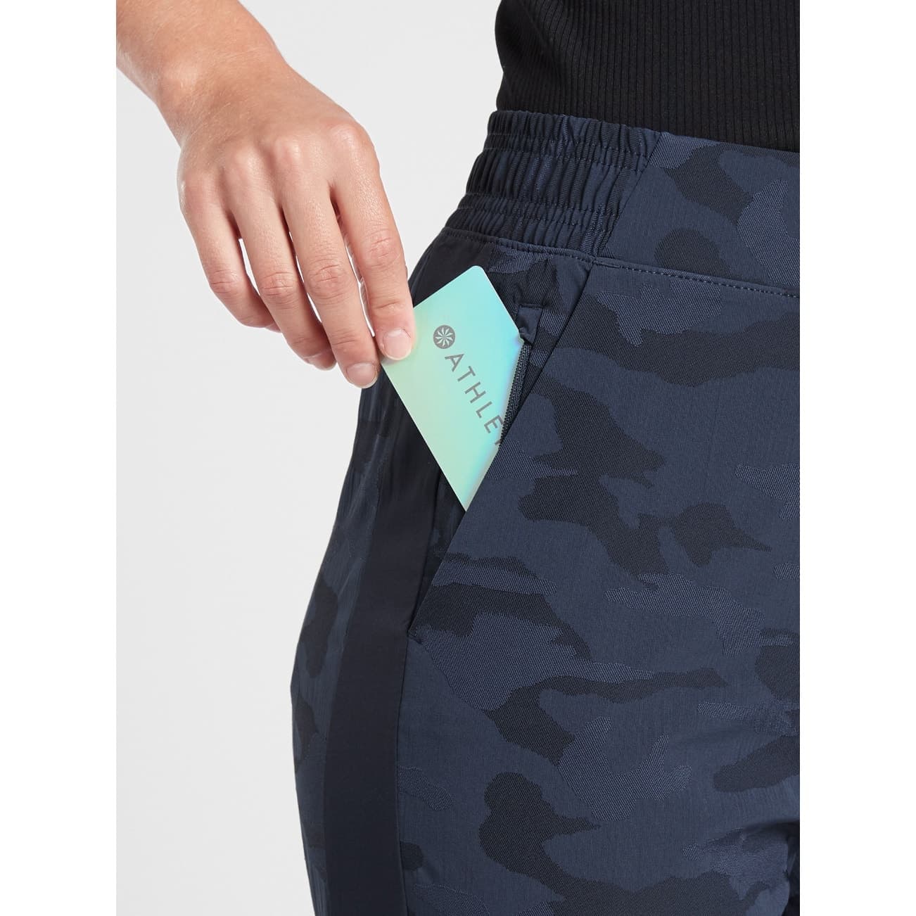 Athleta Brooklyn Textured Jogger, Navy Blue, Size 2 - Thumbnail 4