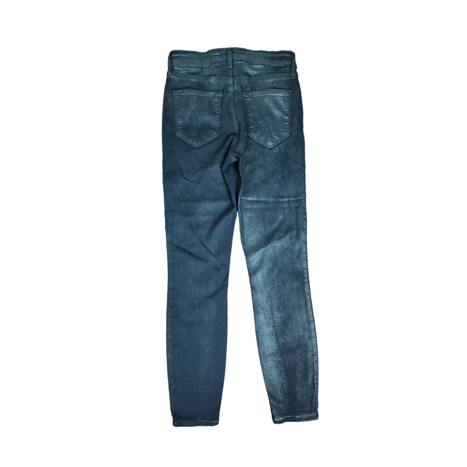L'AGENCE Margot Black Coated High Rise Jeans, Size 24 - Thumbnail 7