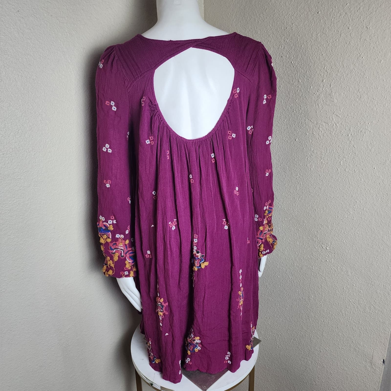 Free People Oxford Embroidered Mini Dress, Medium - Thumbnail 4