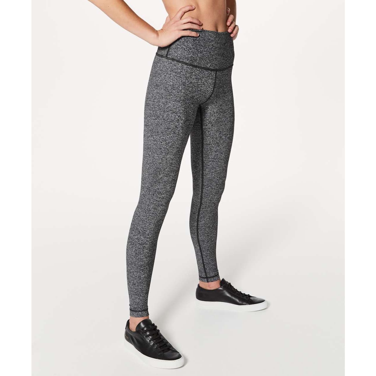 Lululemon Wunder Under Hi-Rise Tight *28" Heathered Black Size 2 - Thumbnail 2