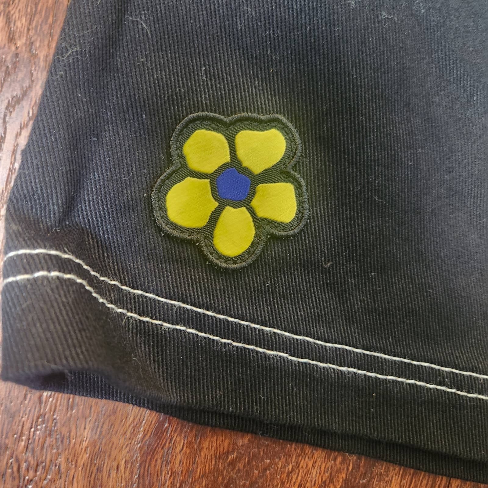 VANS Black Y2K Skirt with Contrast Stitching Patches Front Zipper, Small - Thumbnail 4