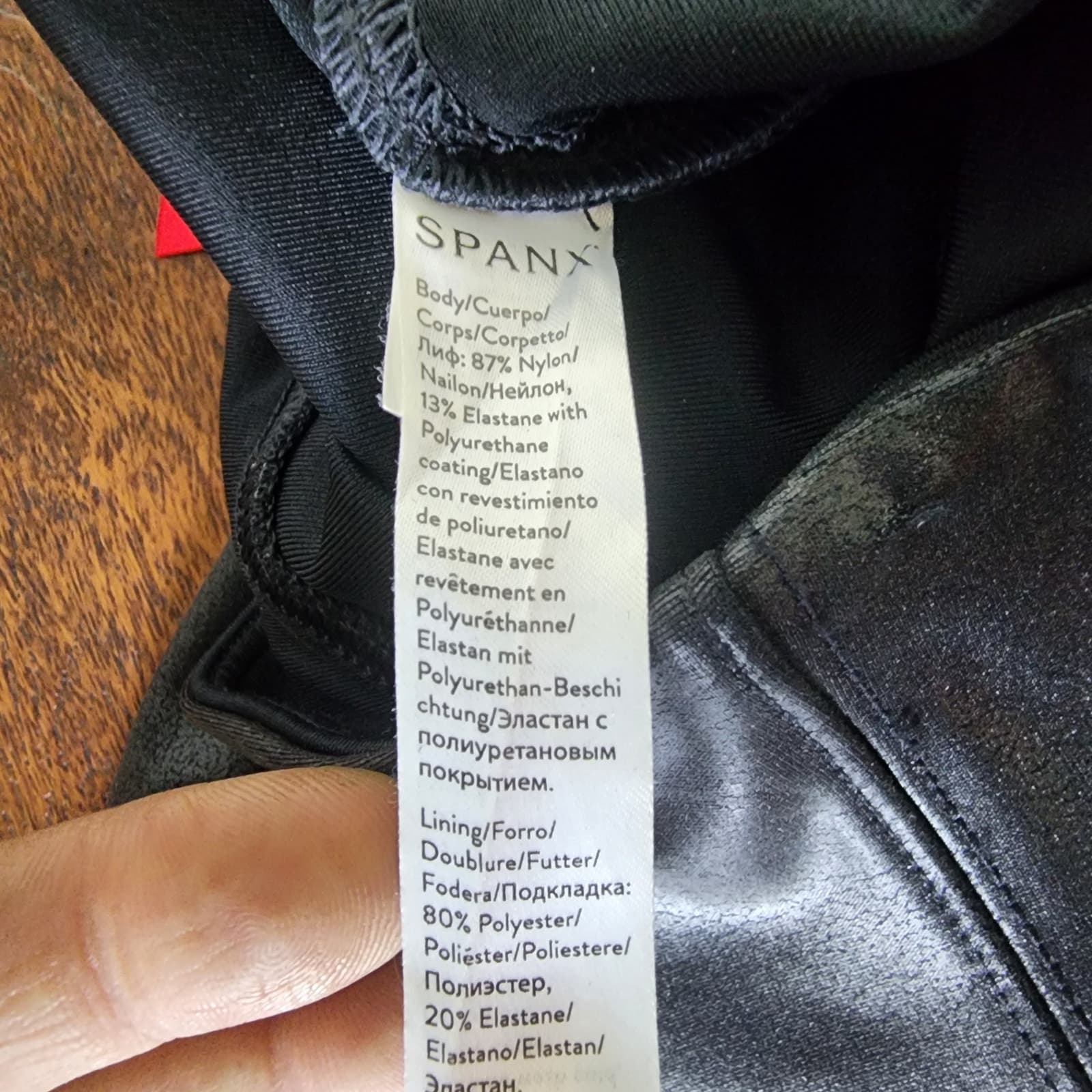 SPANX Faux Leather Leather-Like Vegan Leather Leggings, Small - Thumbnail 8