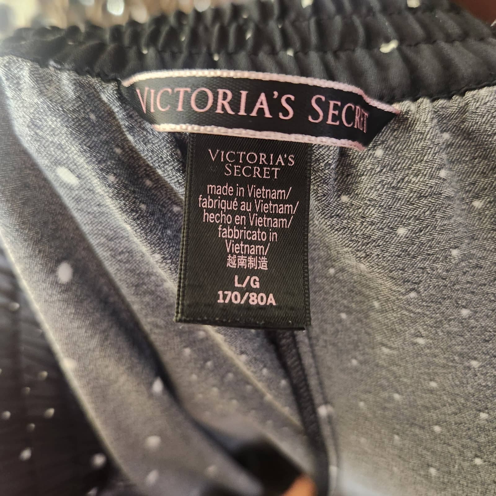 Victoria's Secret Jacquard Satin Blazer and Matching Pants Sleepwear Pajamas L - Thumbnail 11