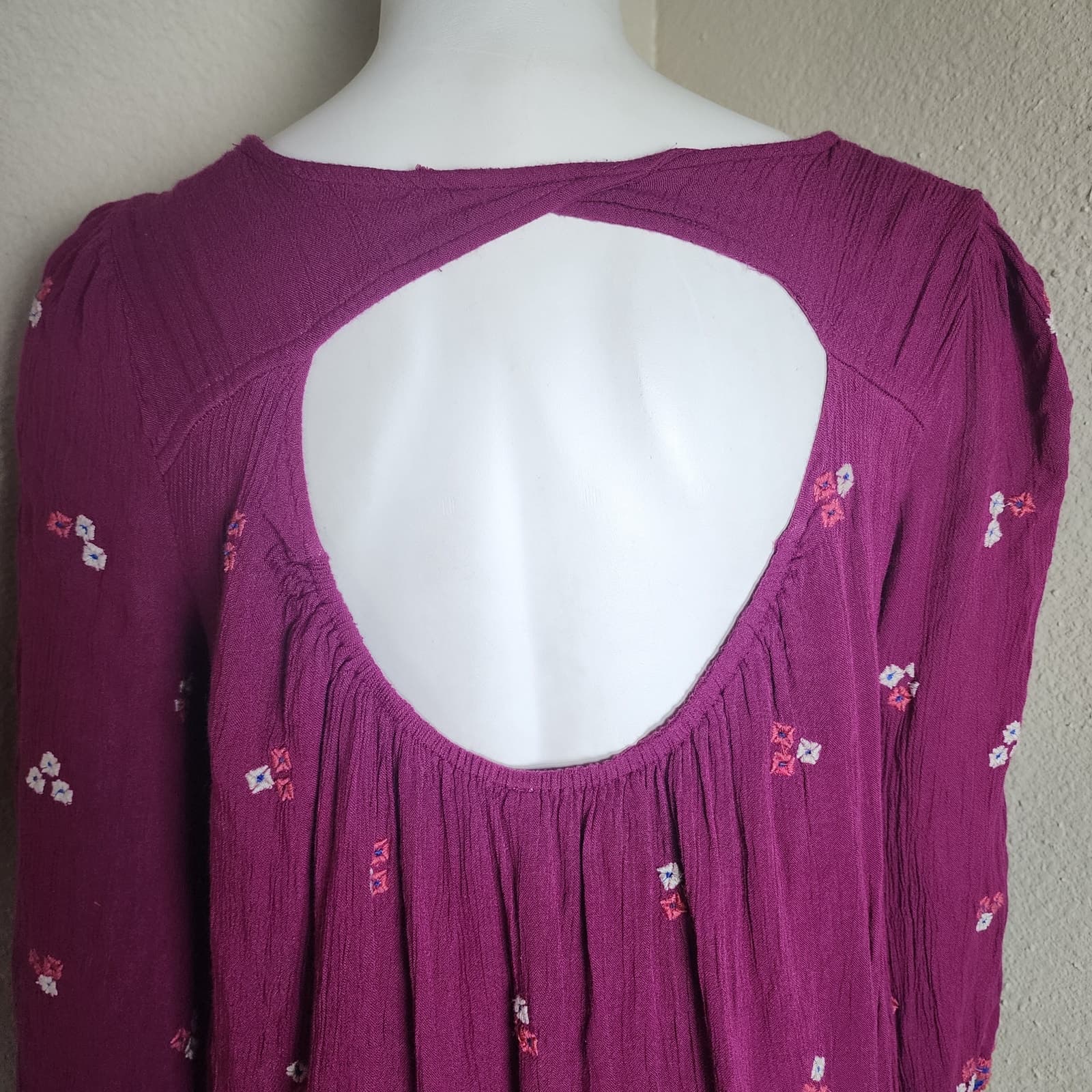 Free People Oxford Embroidered Mini Dress, Medium - Thumbnail 6