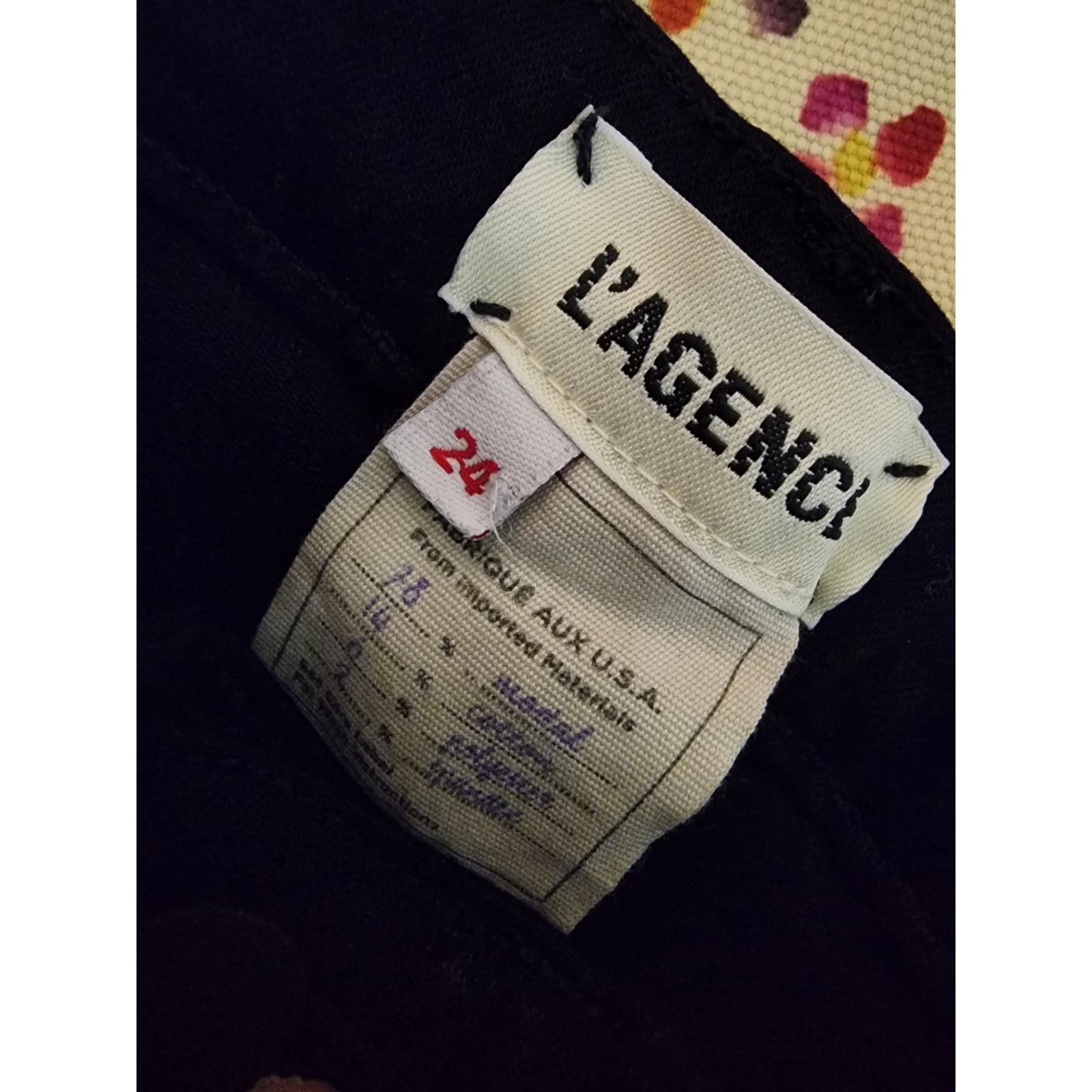 L'AGENCE Margot Black Coated High Rise Jeans, Size 24 - Thumbnail 10