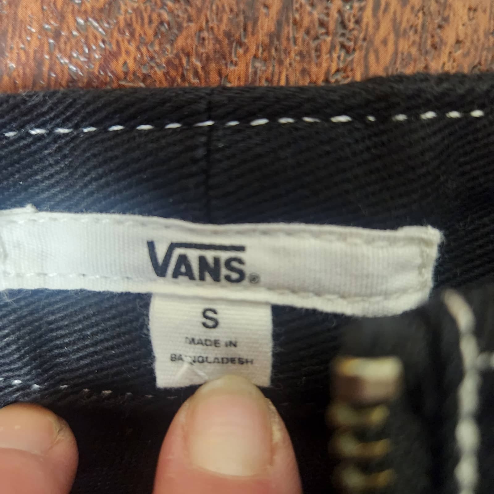 VANS Black Y2K Skirt with Contrast Stitching Patches Front Zipper, Small - Thumbnail 7