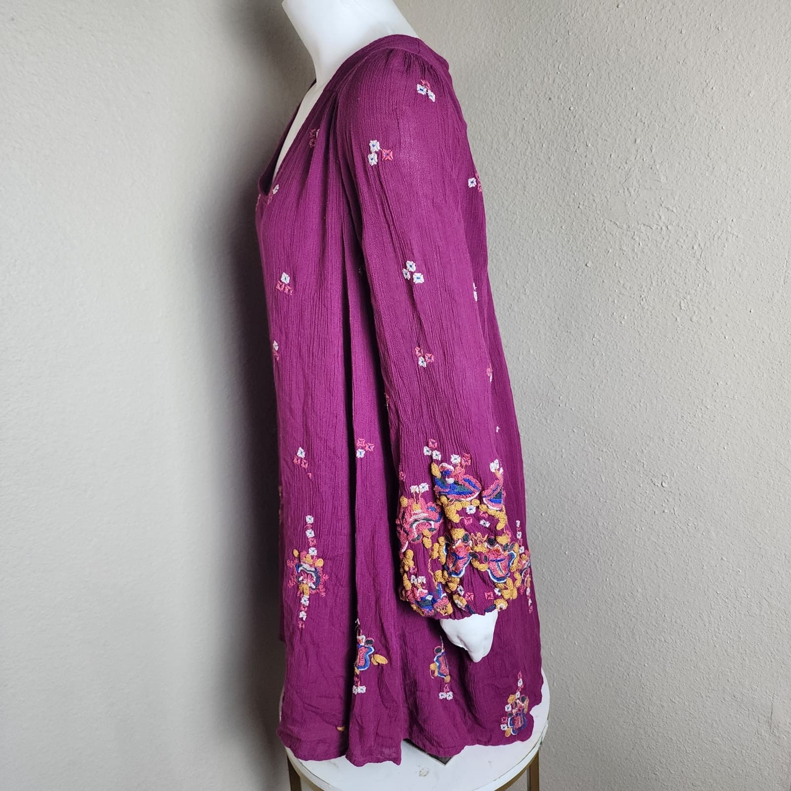 Free People Oxford Embroidered Mini Dress, Medium - Thumbnail 3