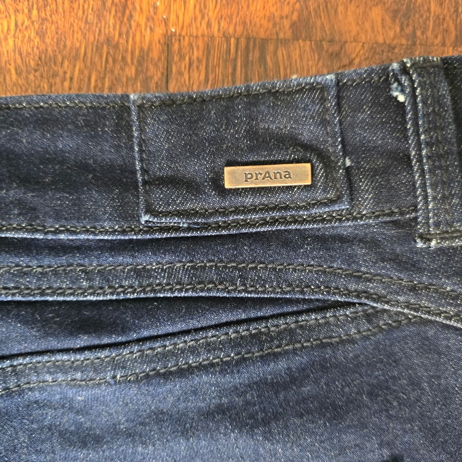 prAna Buxton Slim Boyfriend High Rise Dark Wash Button Fly Jeans Organic Cotton - Thumbnail 7