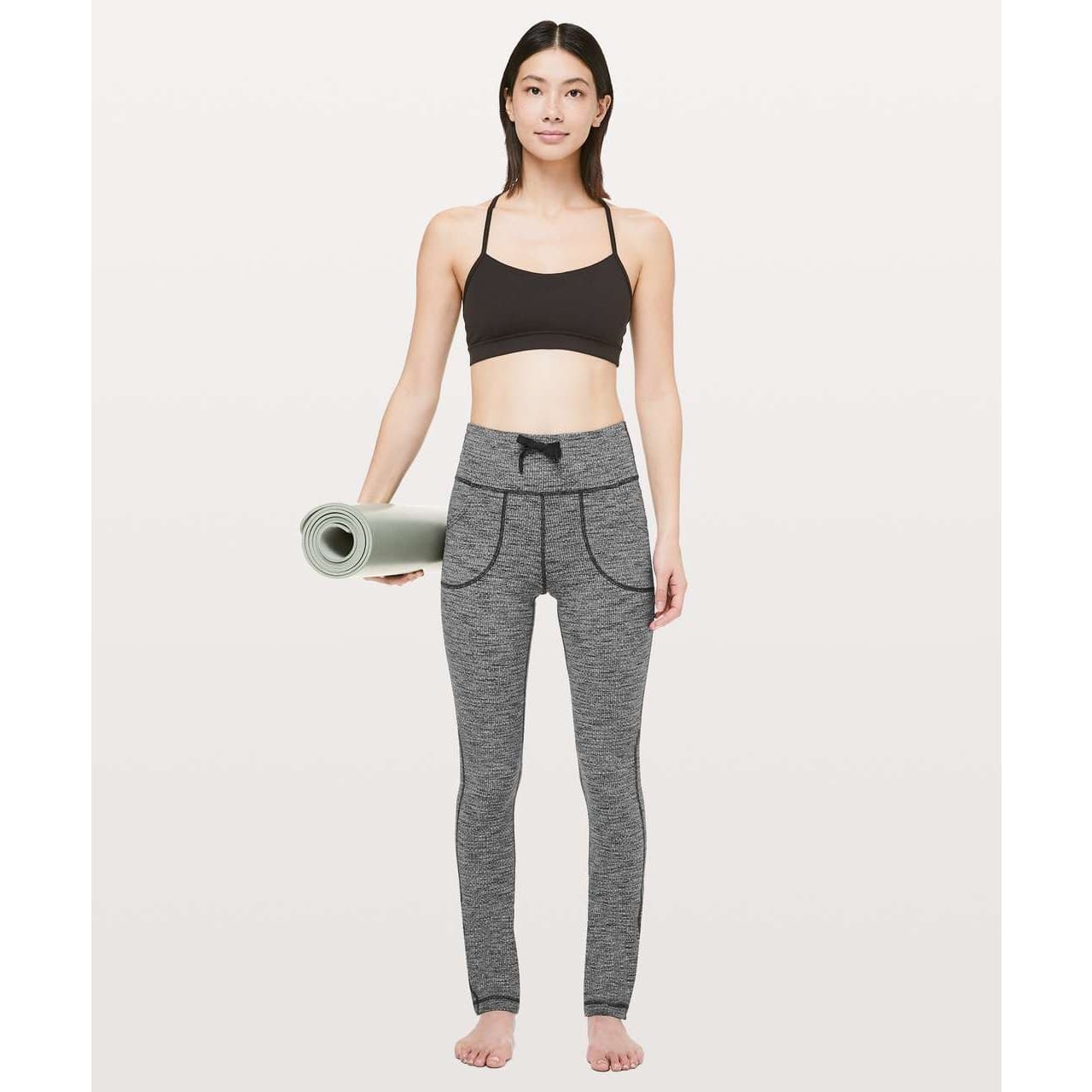 Lululemon Skinny Will Pant Full-On Luon Variegated Knit Black Heathered Black - Image 1